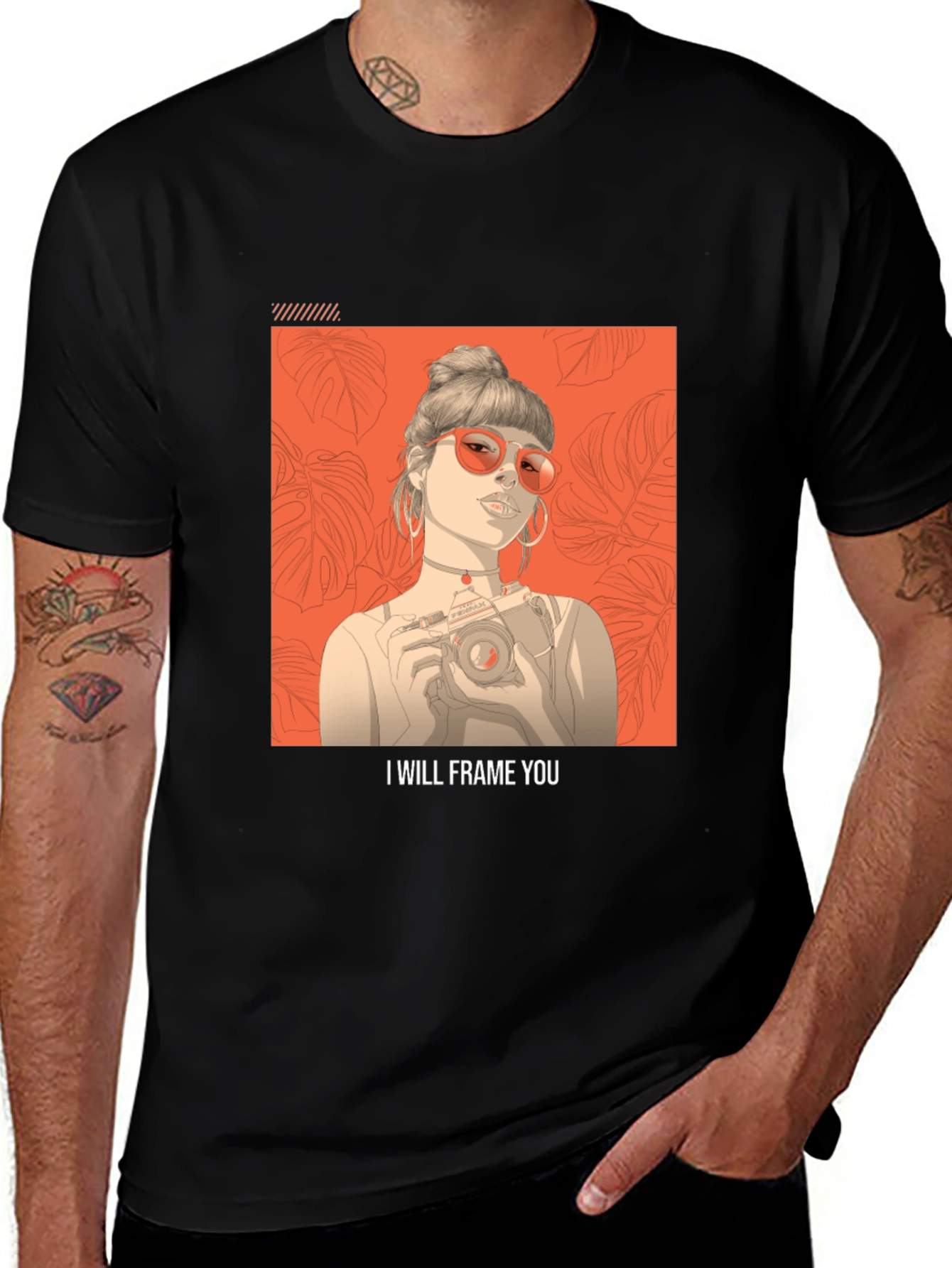 Variant 8 of I Will Frame You Black Graphic Tee