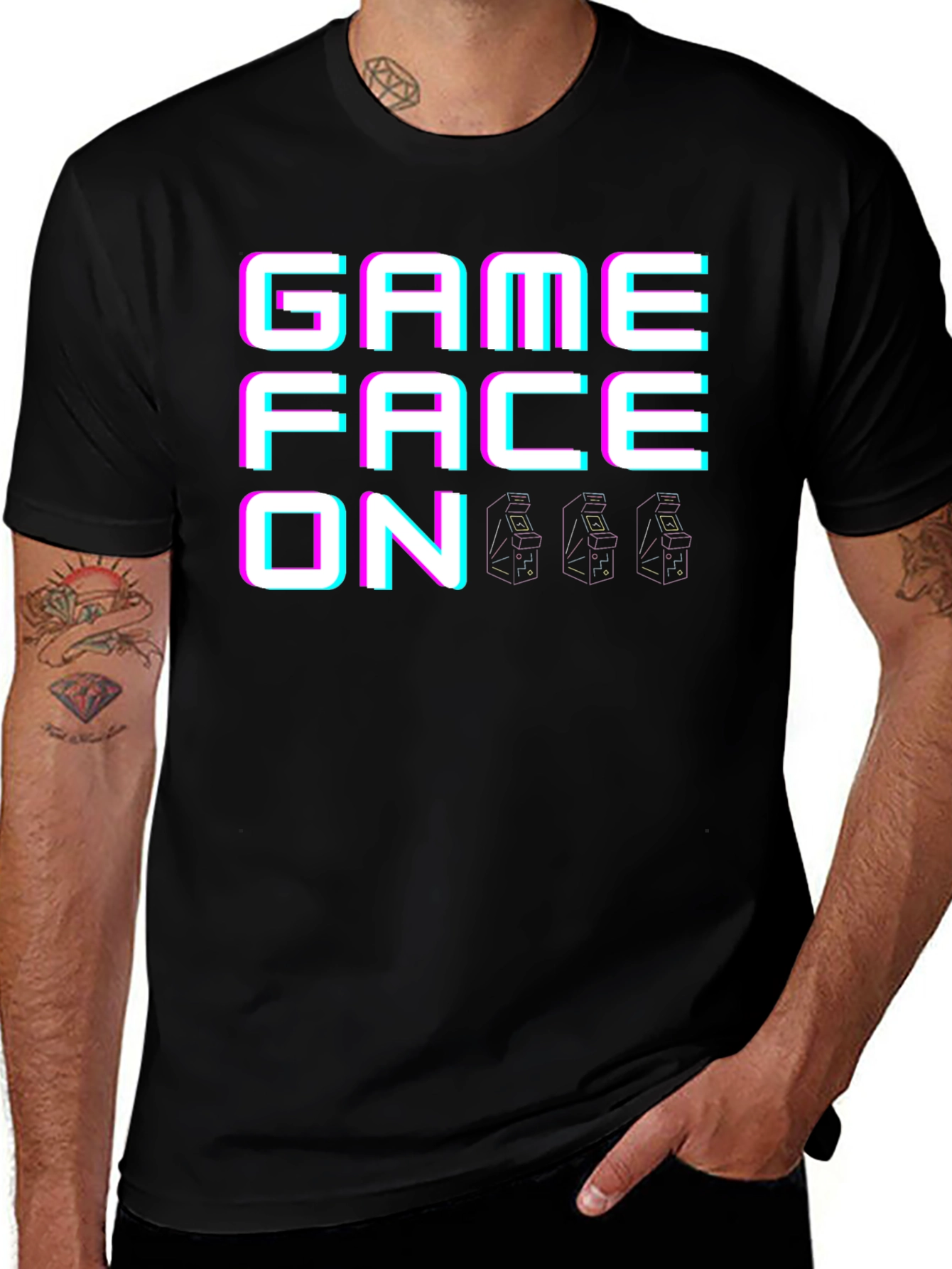 Variant 13 of Game Face On T-Shirt - Gamer Apparel