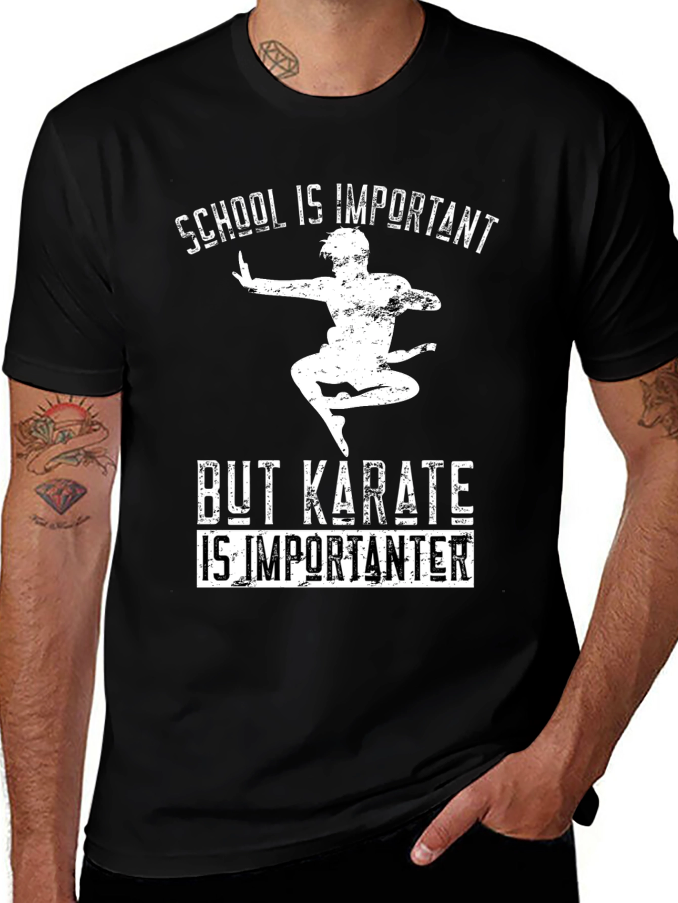 Variant 5 of Karate Is Importanter T-Shirt - School Humor Tee