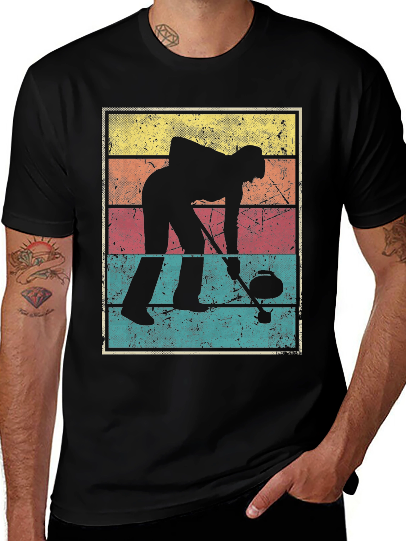 Variant 18 of Vintage Curling T-Shirt - Retro Design