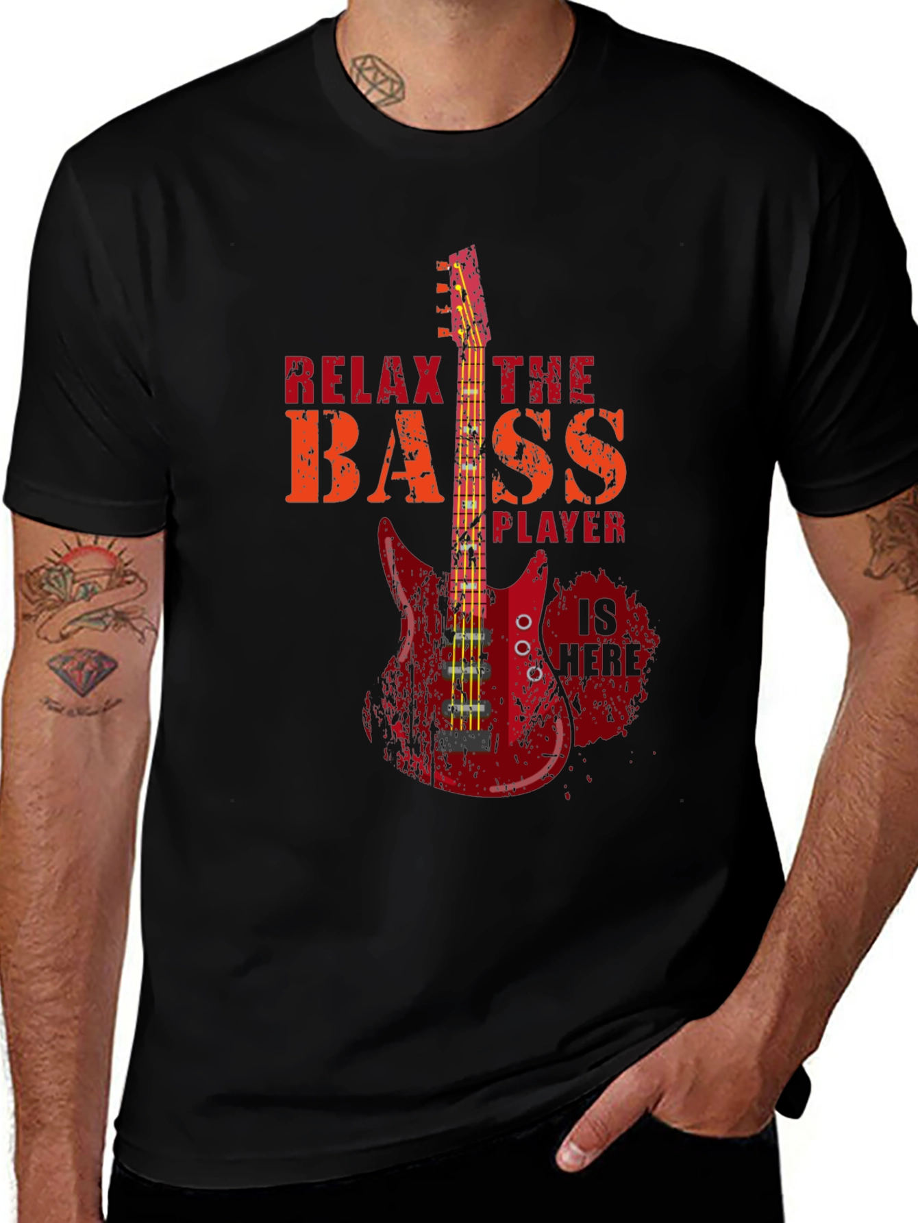 Variant 23 of Relax the Bass Player T-Shirt - Musician Tee
