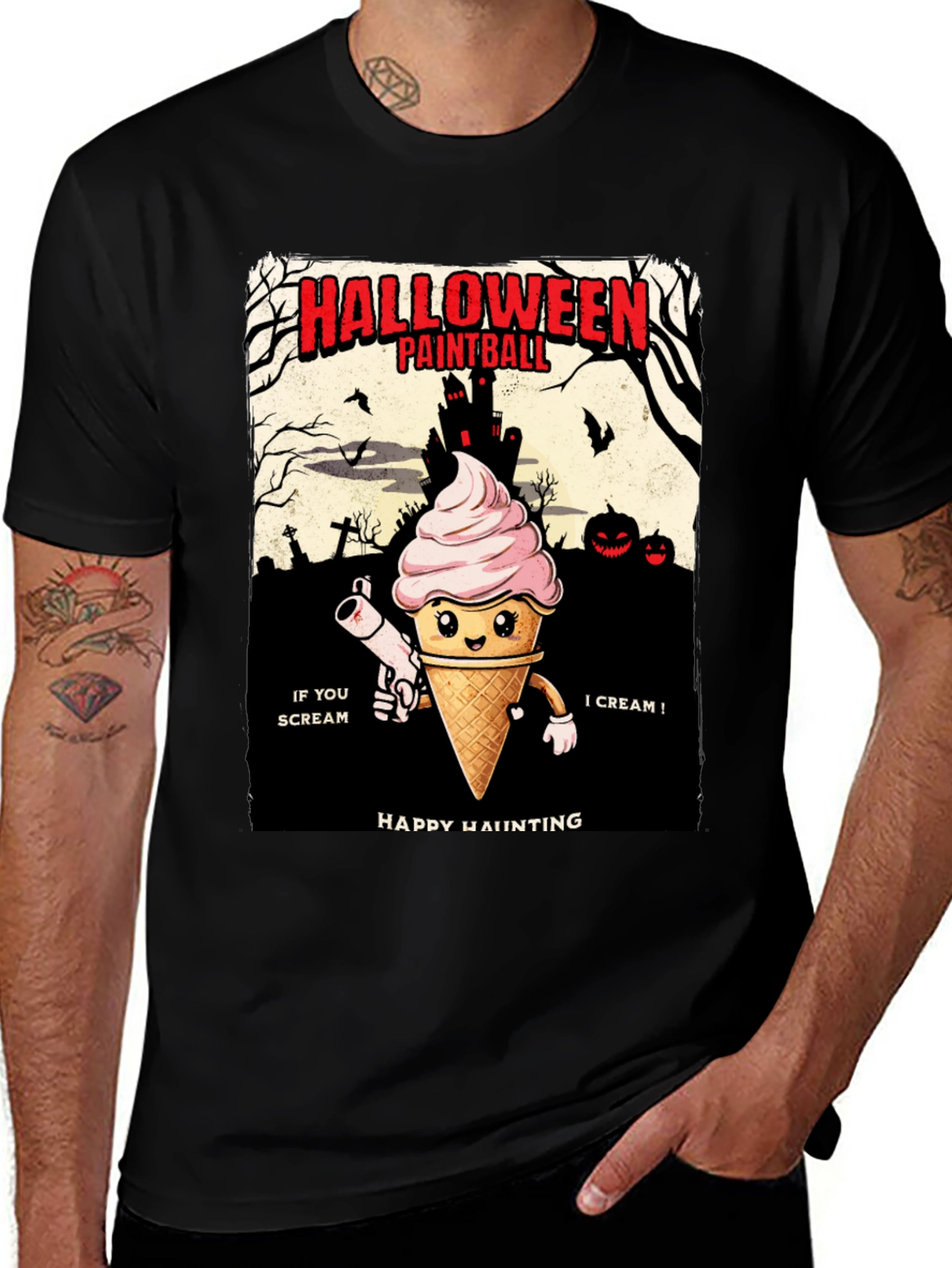 Halloween Paintball Ice Cream T-Shirt