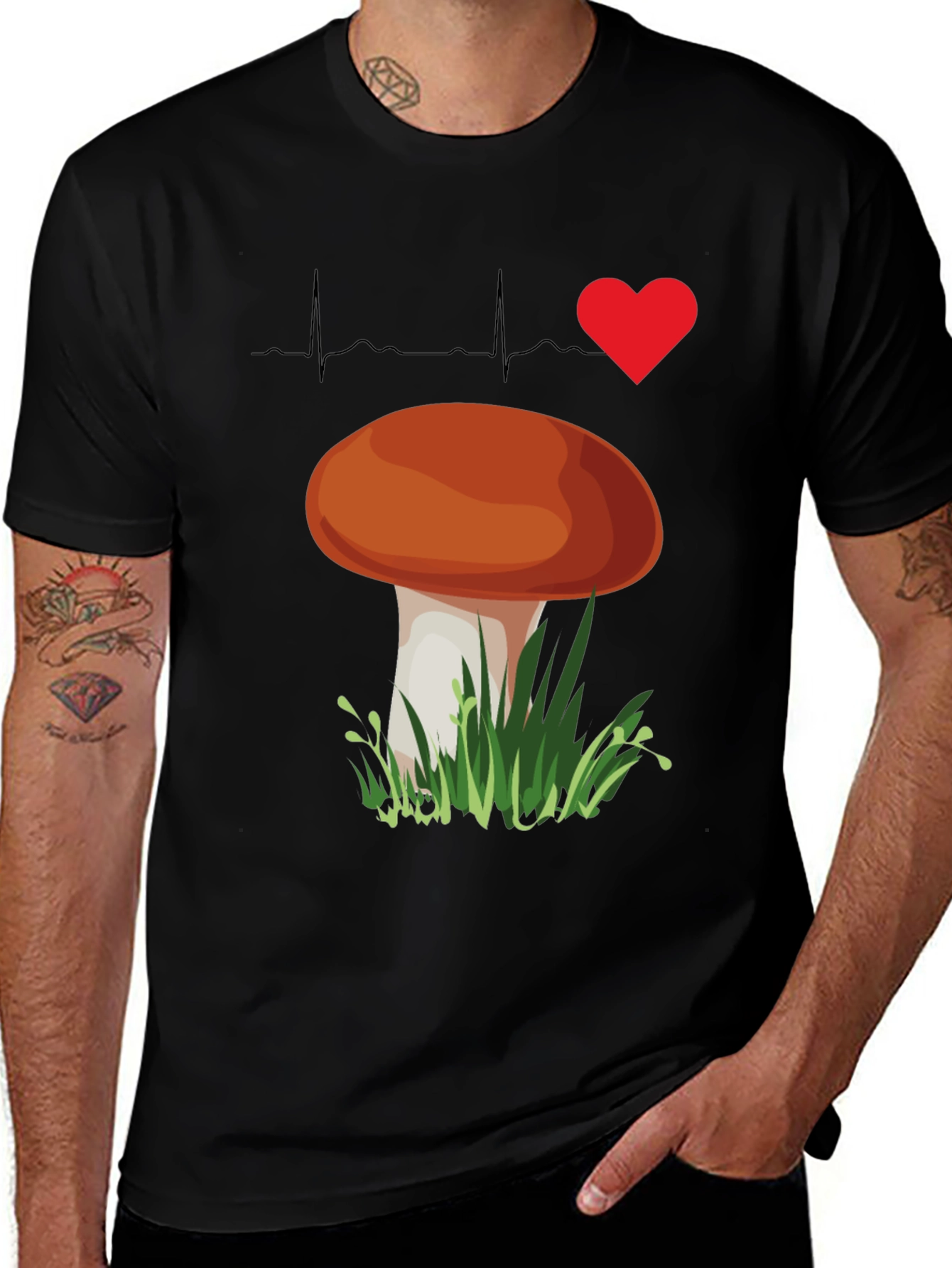 Variant 21 of Mushroom Heartbeat Graphic Tee