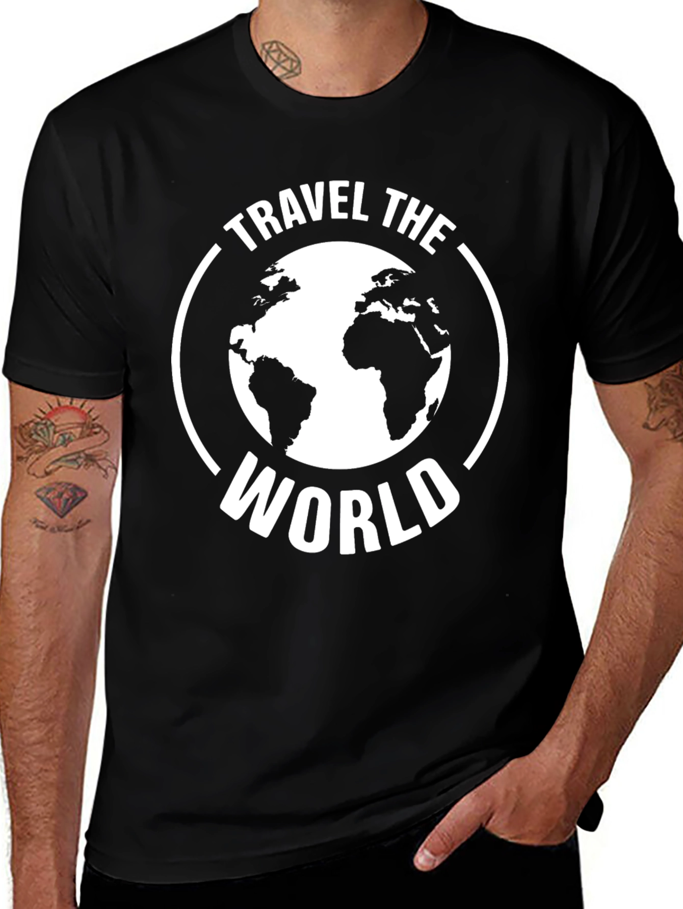 Variant 12 of Travel The World Graphic T-Shirt | Soft Cotton Blend