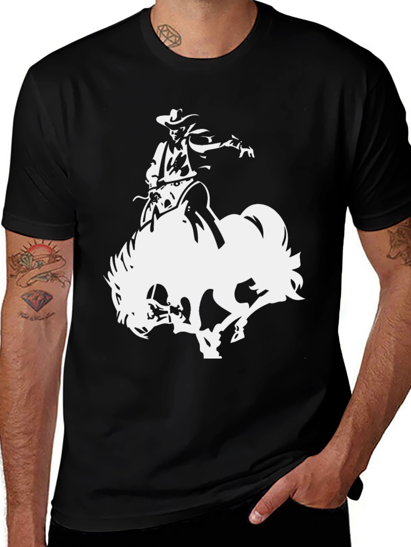Variant 12 of Cowboy Riding Bronco Graphic T-Shirt