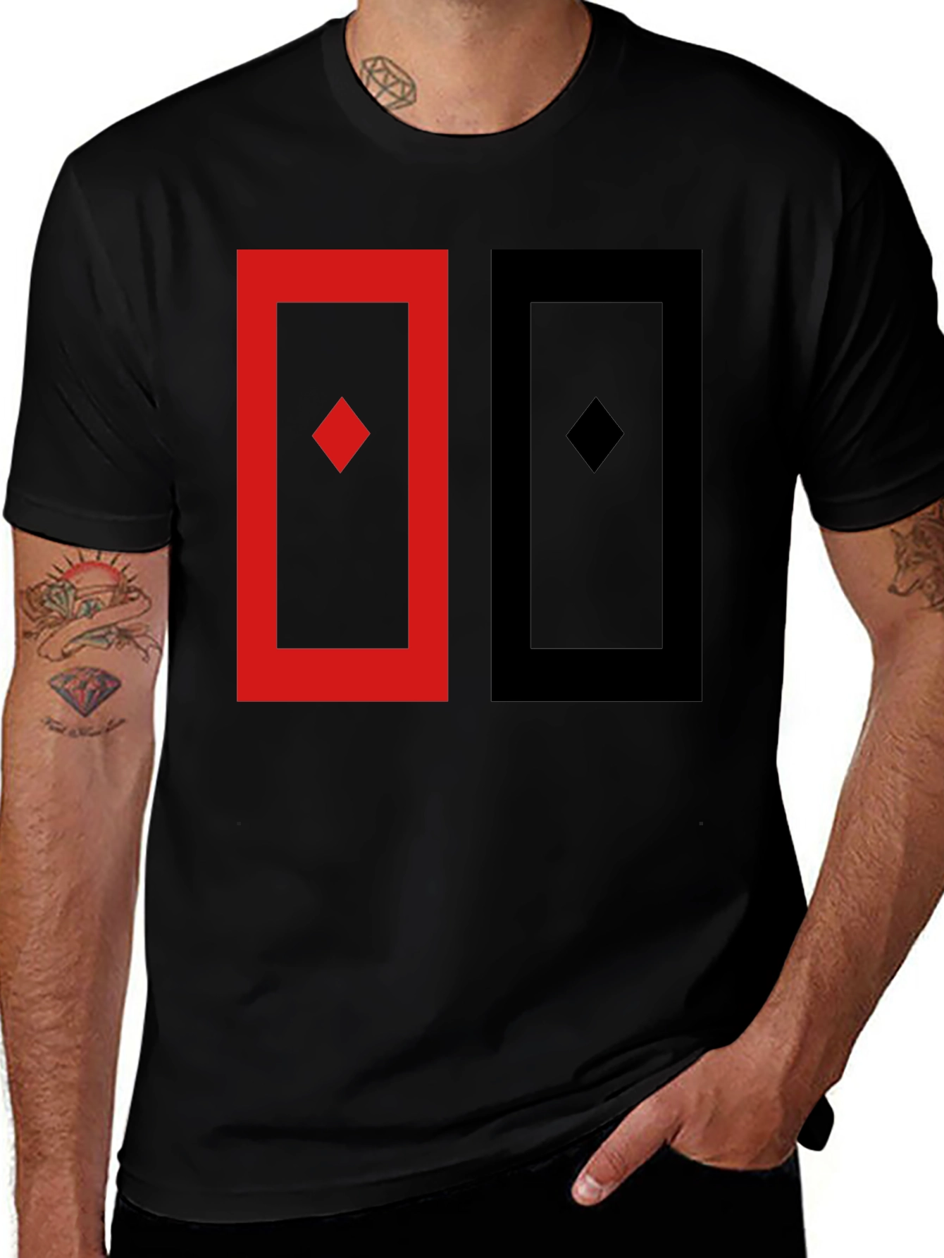 Variant 14 of Diamond Rectangles Graphic Tee - Unique Style