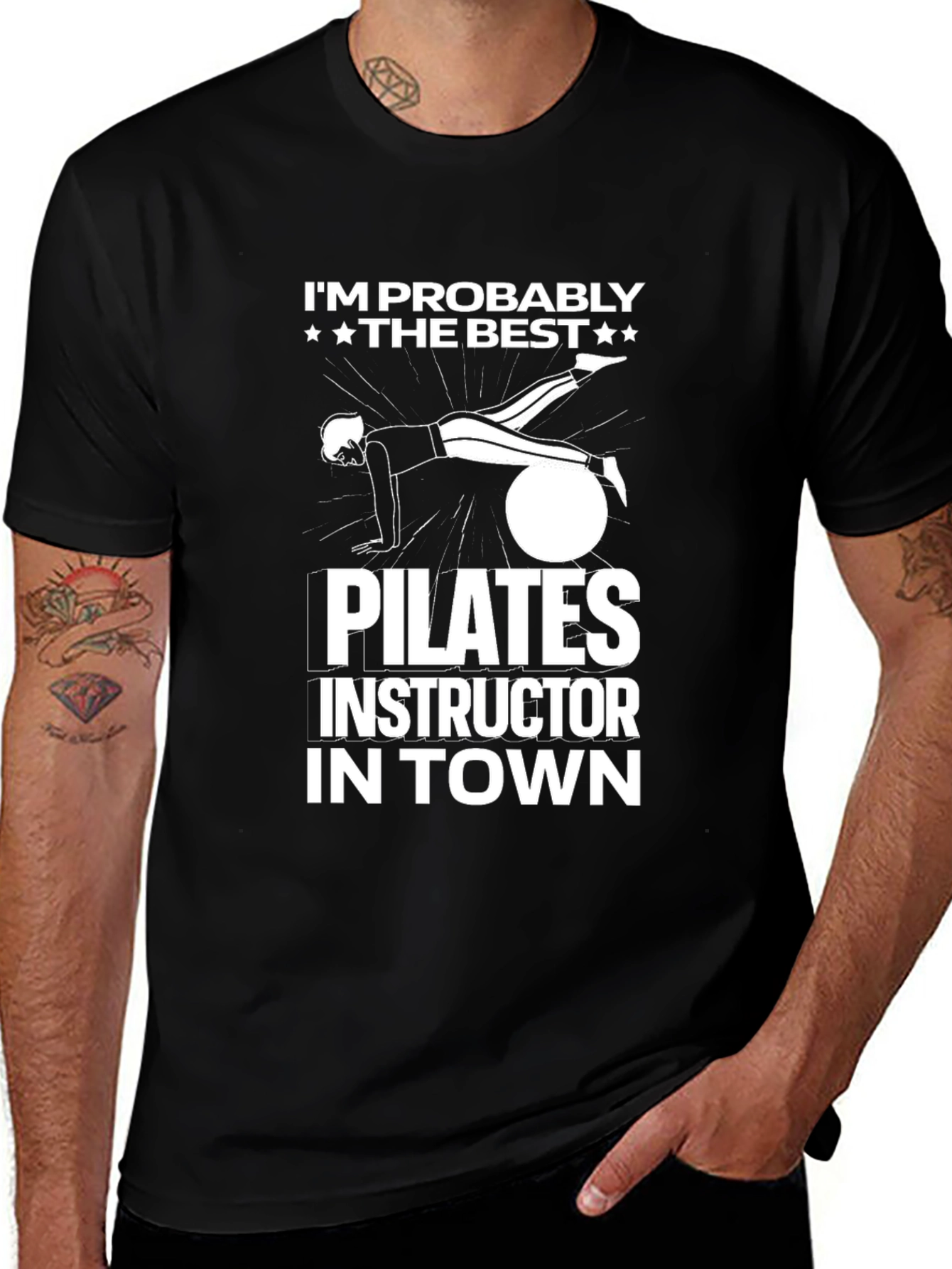 Pilates Instructor Graphic T-Shirt - Best in Town Tee