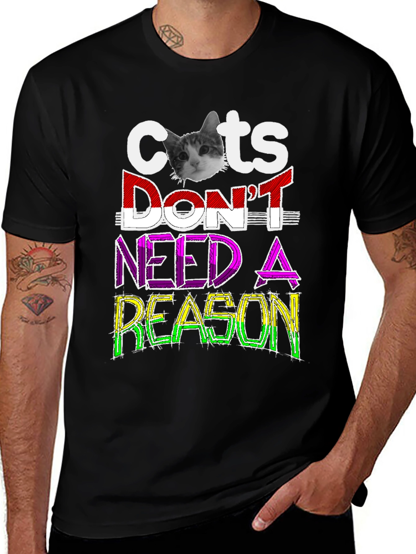 Variant 12 of Cats Don't Need A Reason Graphic Tee