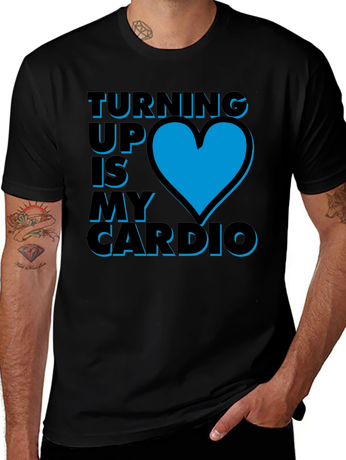 Variant 5 of Turning Up is My Cardio T-Shirt - Funny Workout Tee