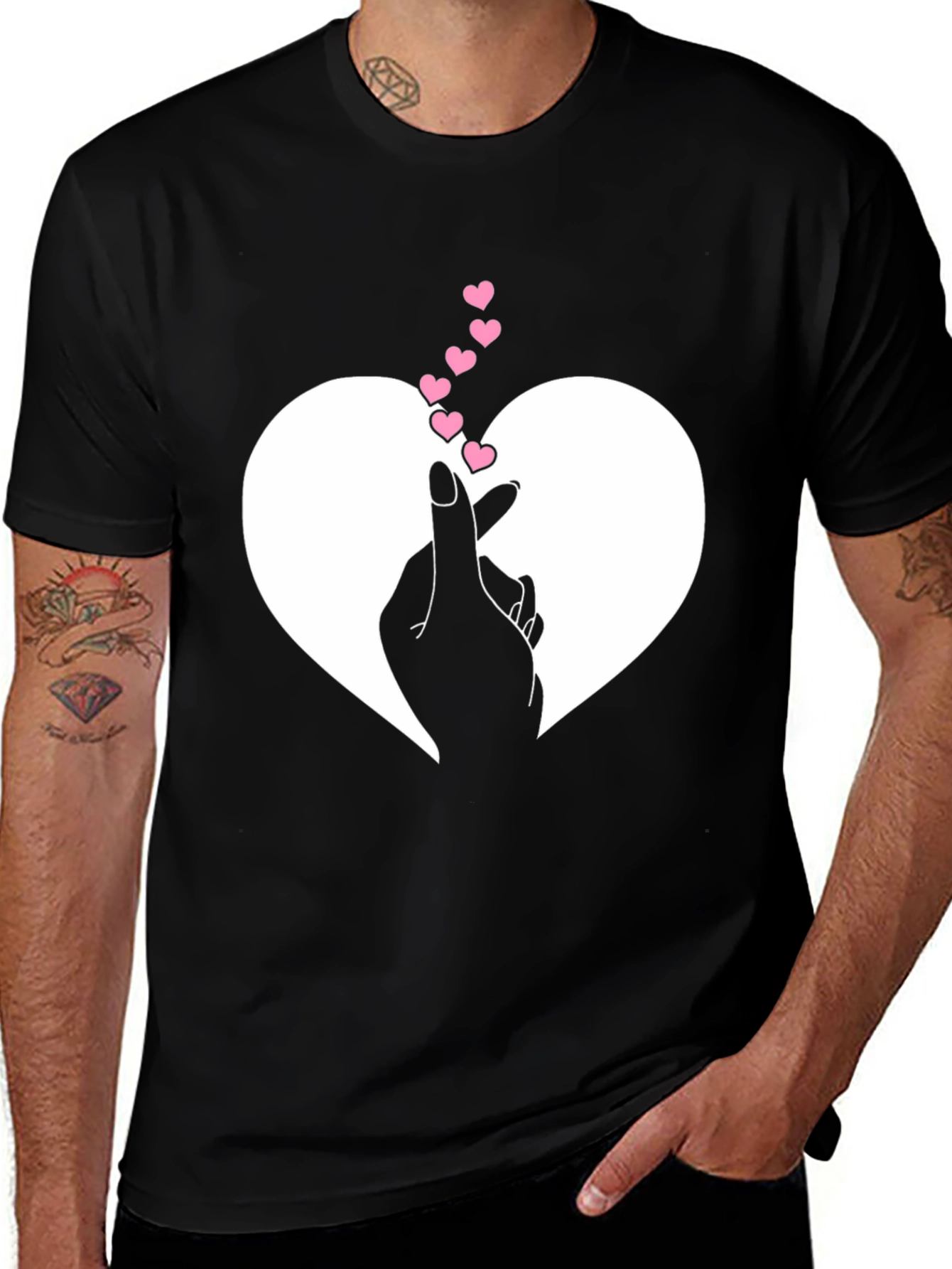 Heart Hand Sign Graphic Tee