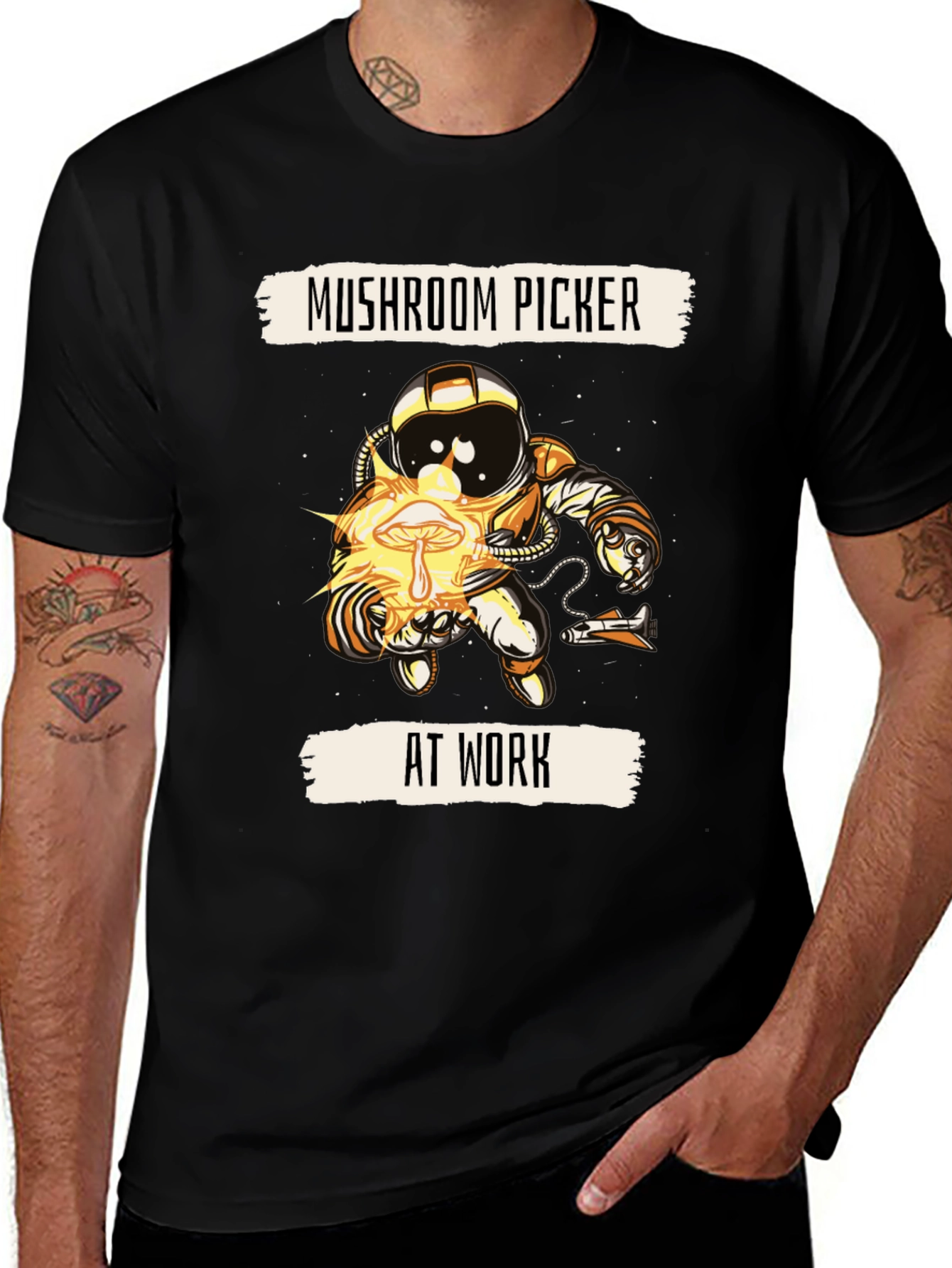 Variant 22 of Mushroom Picker at Work T-Shirt