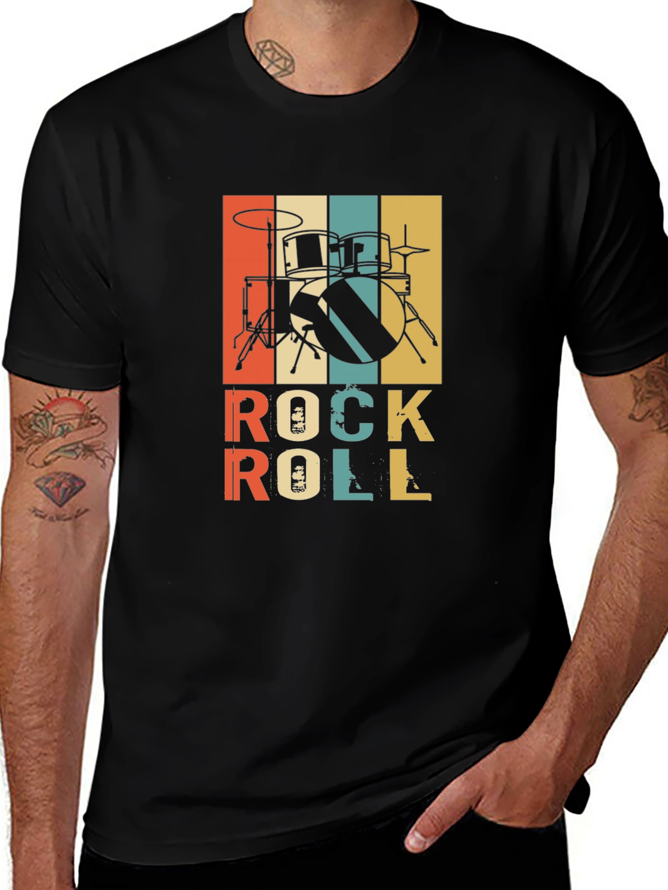 Variant 30 of Rock and Roll Drum Set Graphic Tee