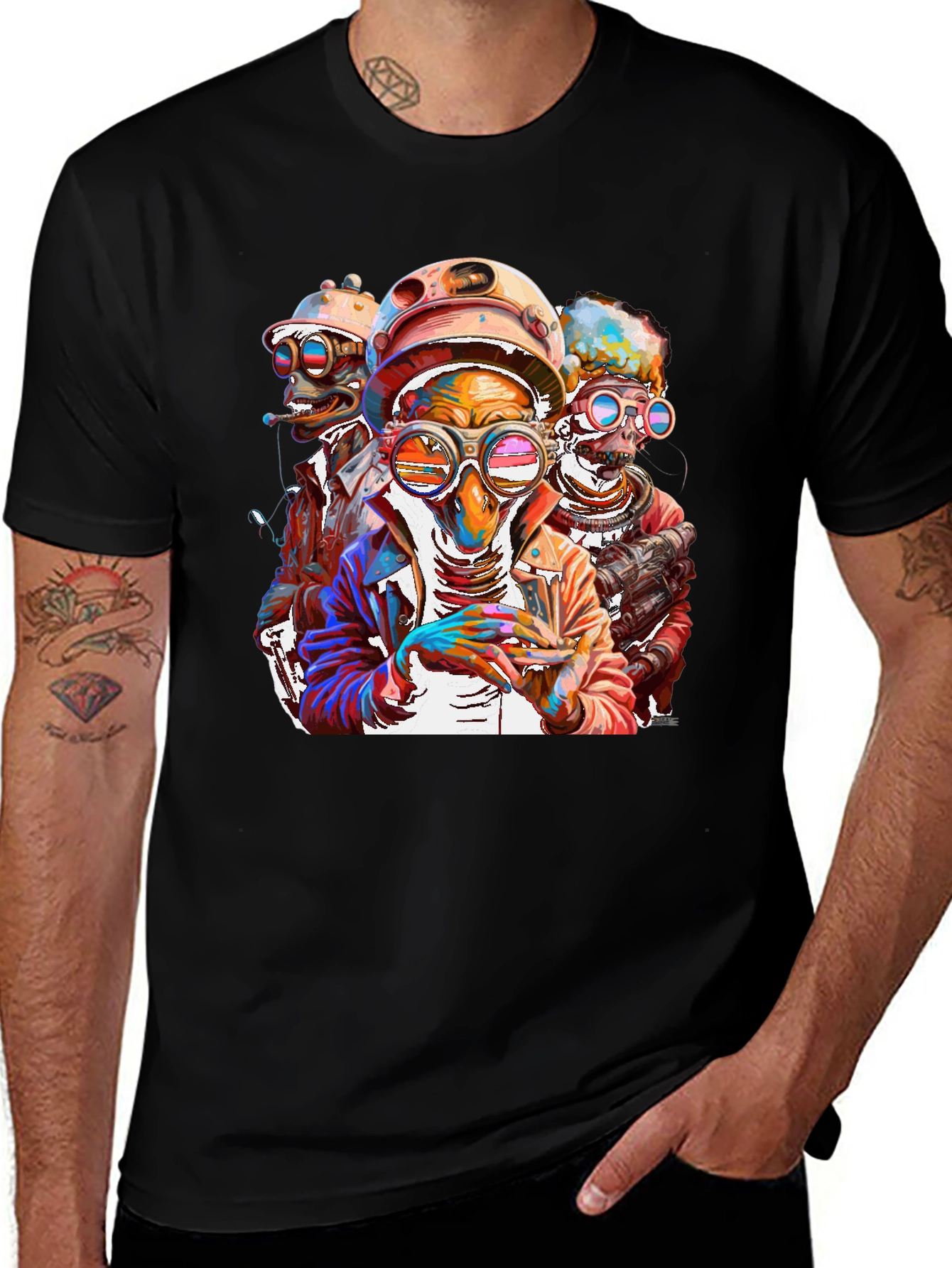 Variant 20 of Steampunk Crew Graphic Tee - Bold & Unique Design