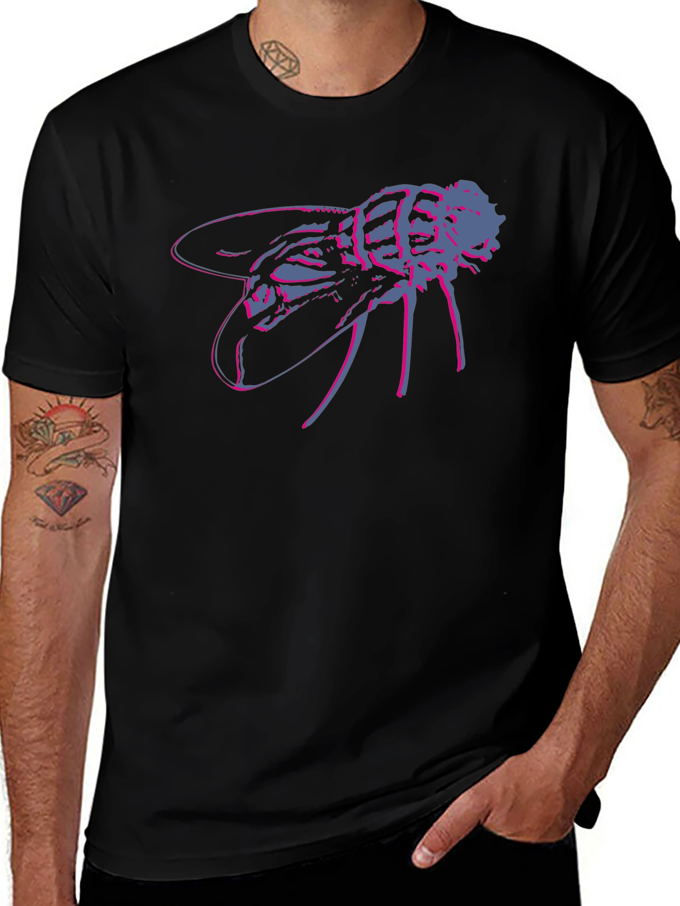 Variant 9 of Fly Graphic Black T-Shirt - Bold & Unique Design