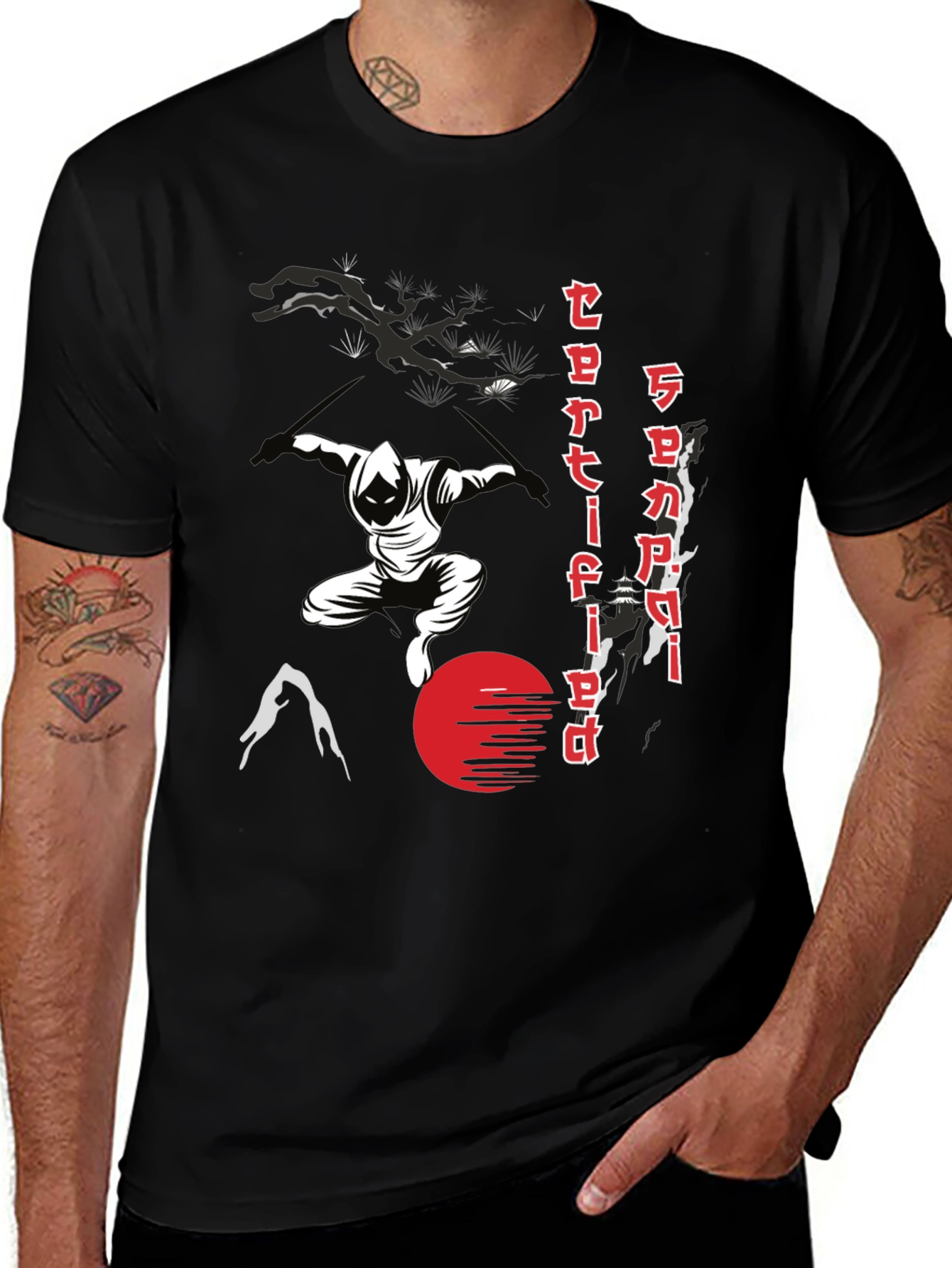 Variant 4 of Samurai Certified Ninja Graphic T-Shirt