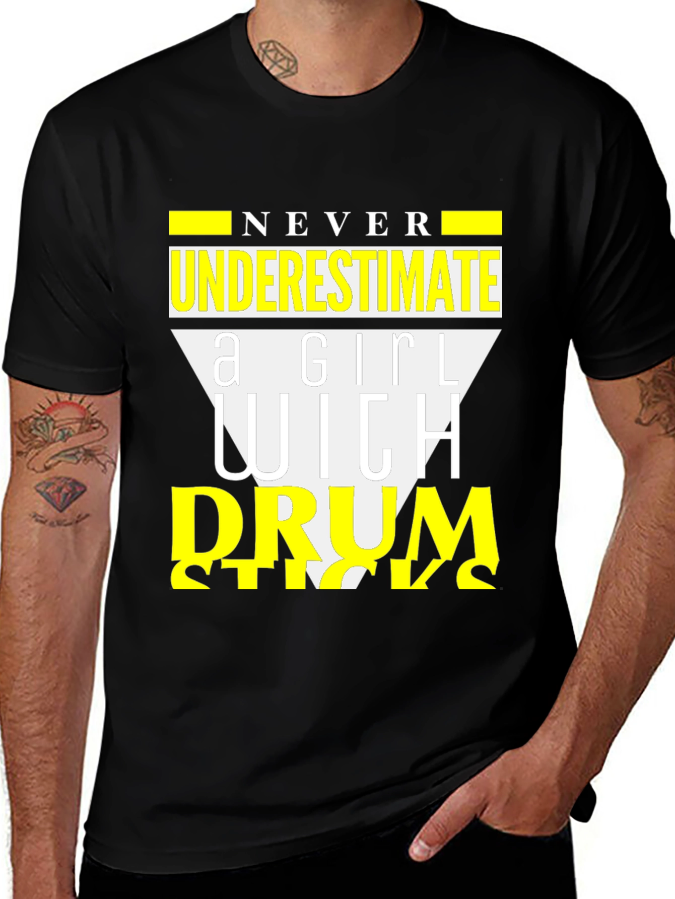 Variant 13 of Never Underestimate a Girl with Drumsticks T-Shirt