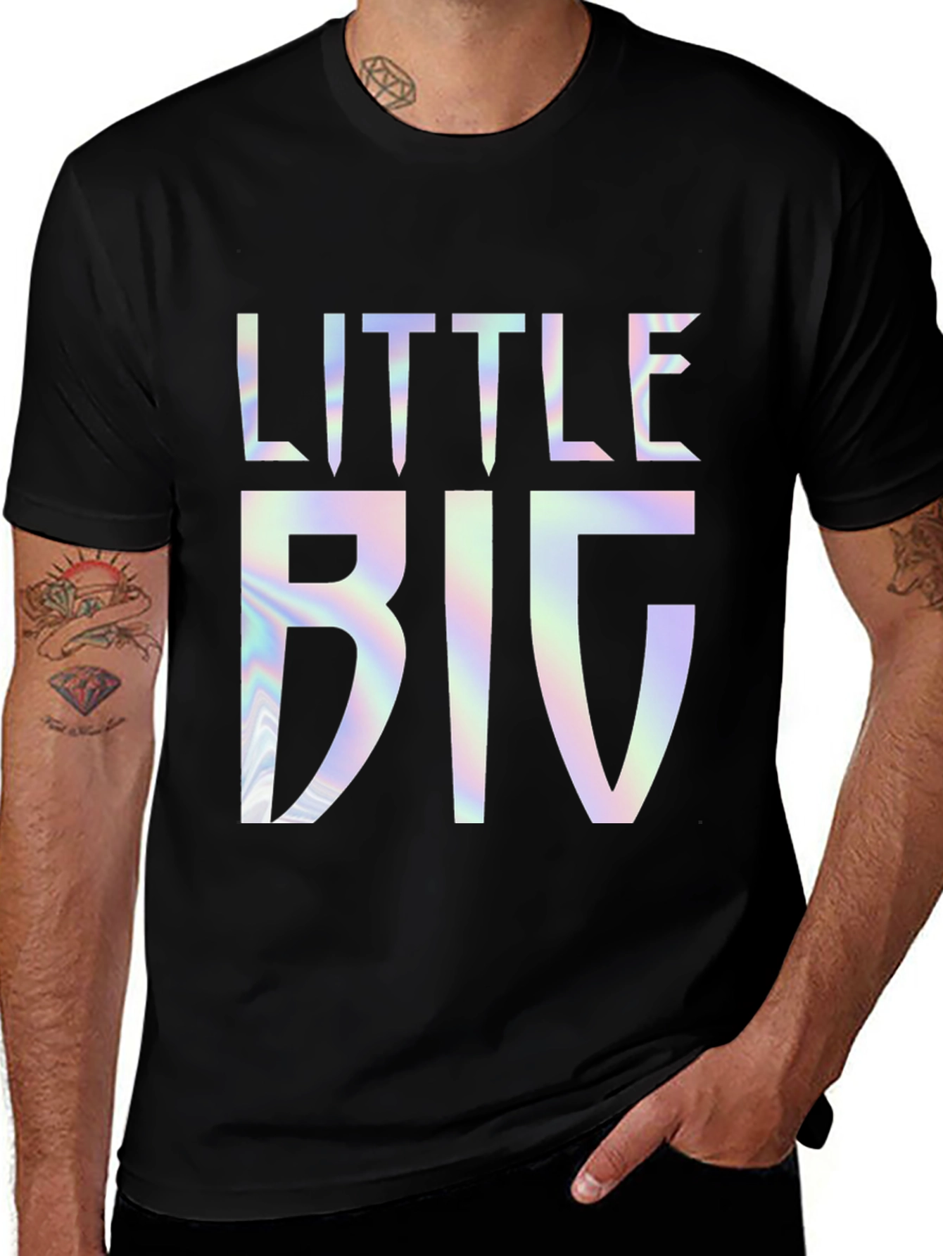 Little Big Graphic Tee - Black Casual Shirt