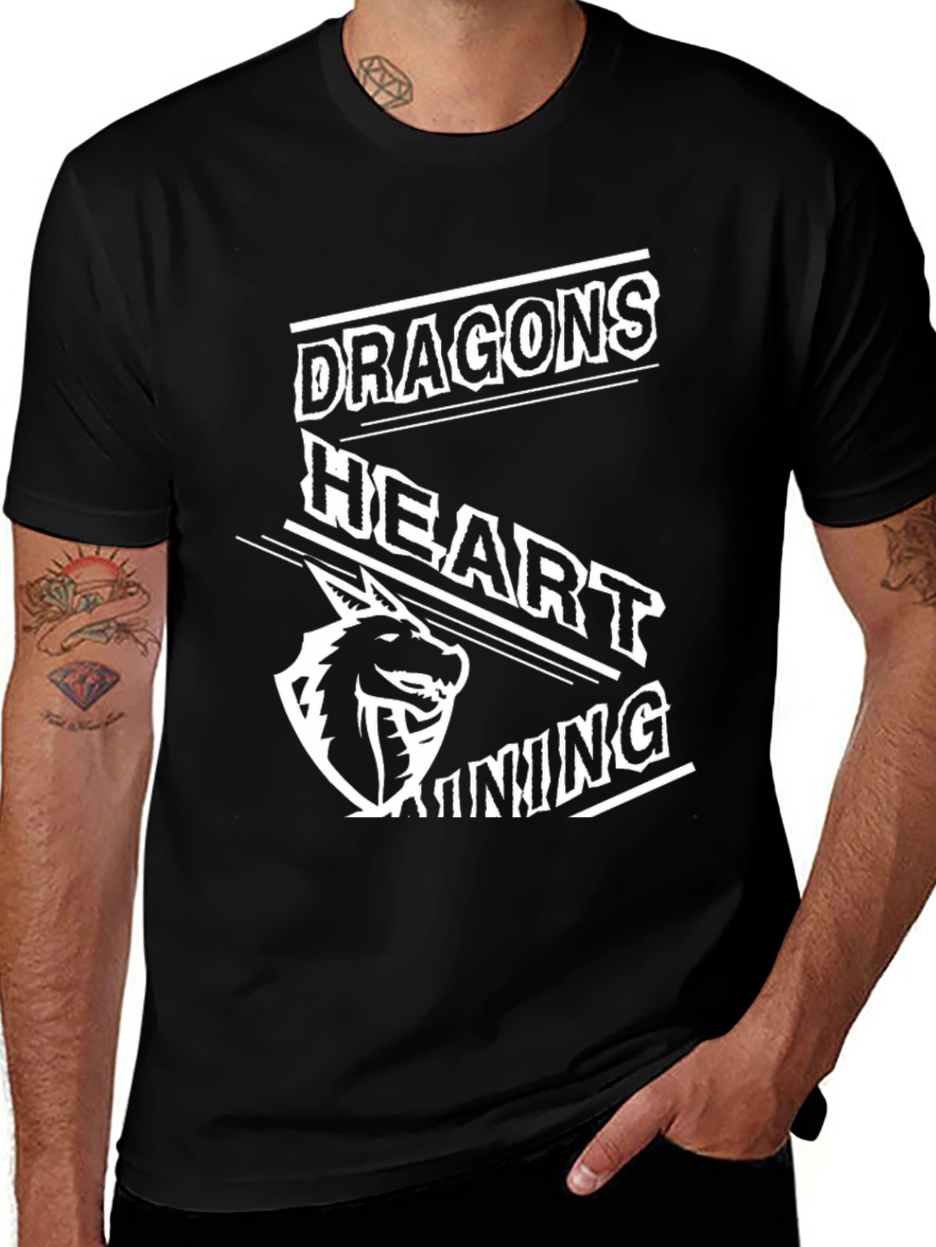 Variant 19 of Dragon's Heart Gaming Black T-Shirt