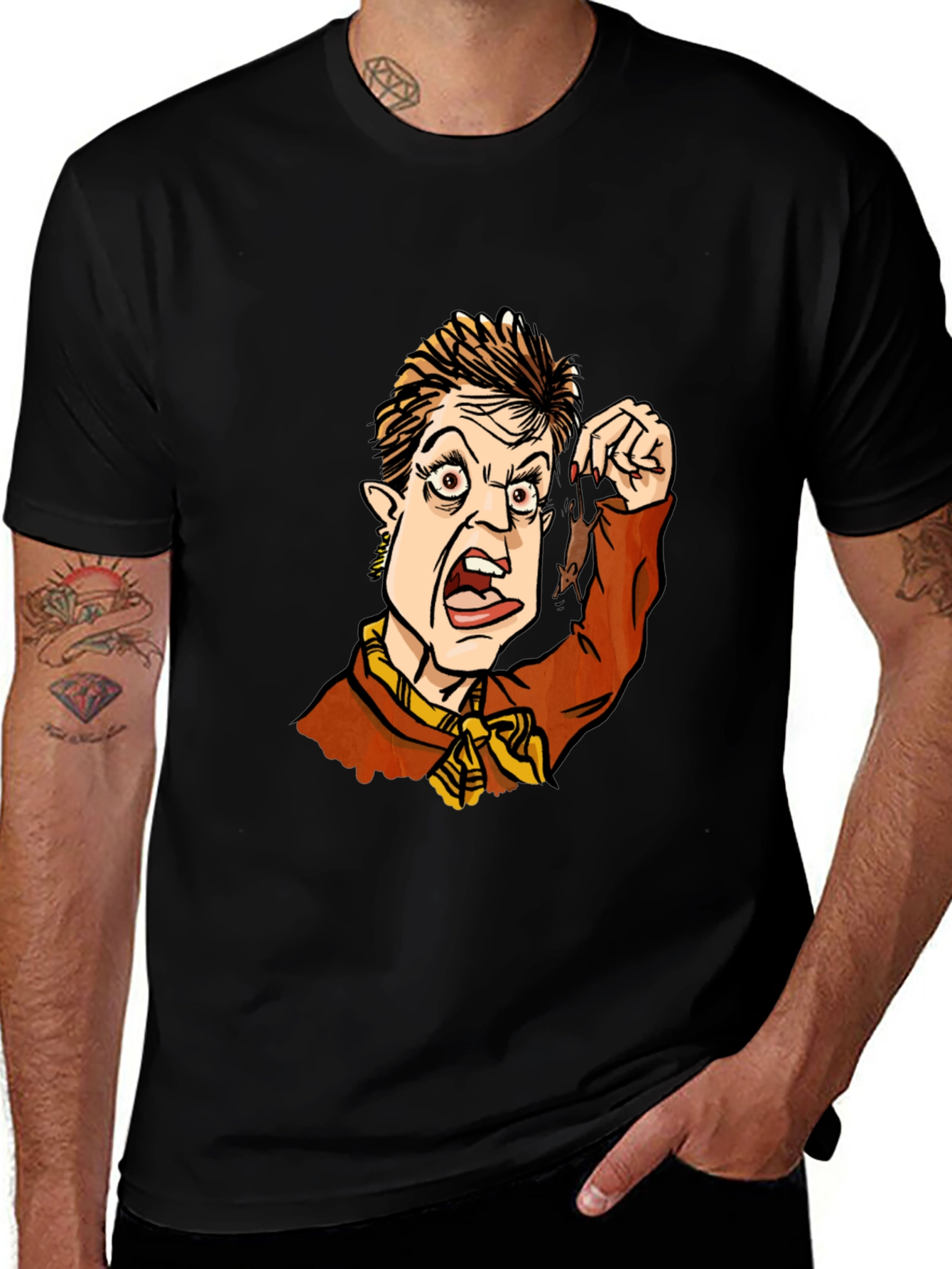 Variant 25 of Cartoon Angry Woman T-Shirt