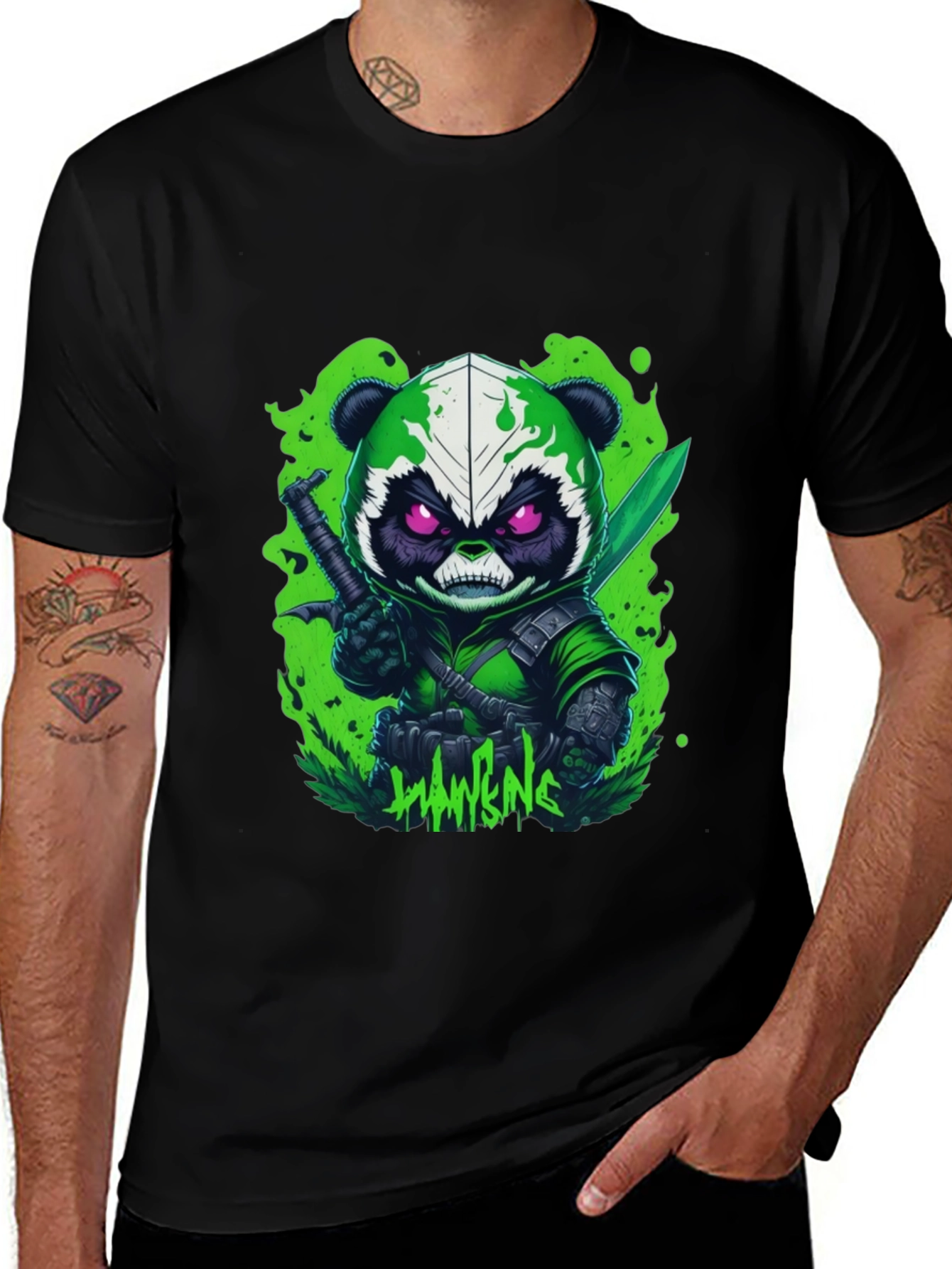 Variant 13 of Ninja Panda T-Shirt - Graphic Tee