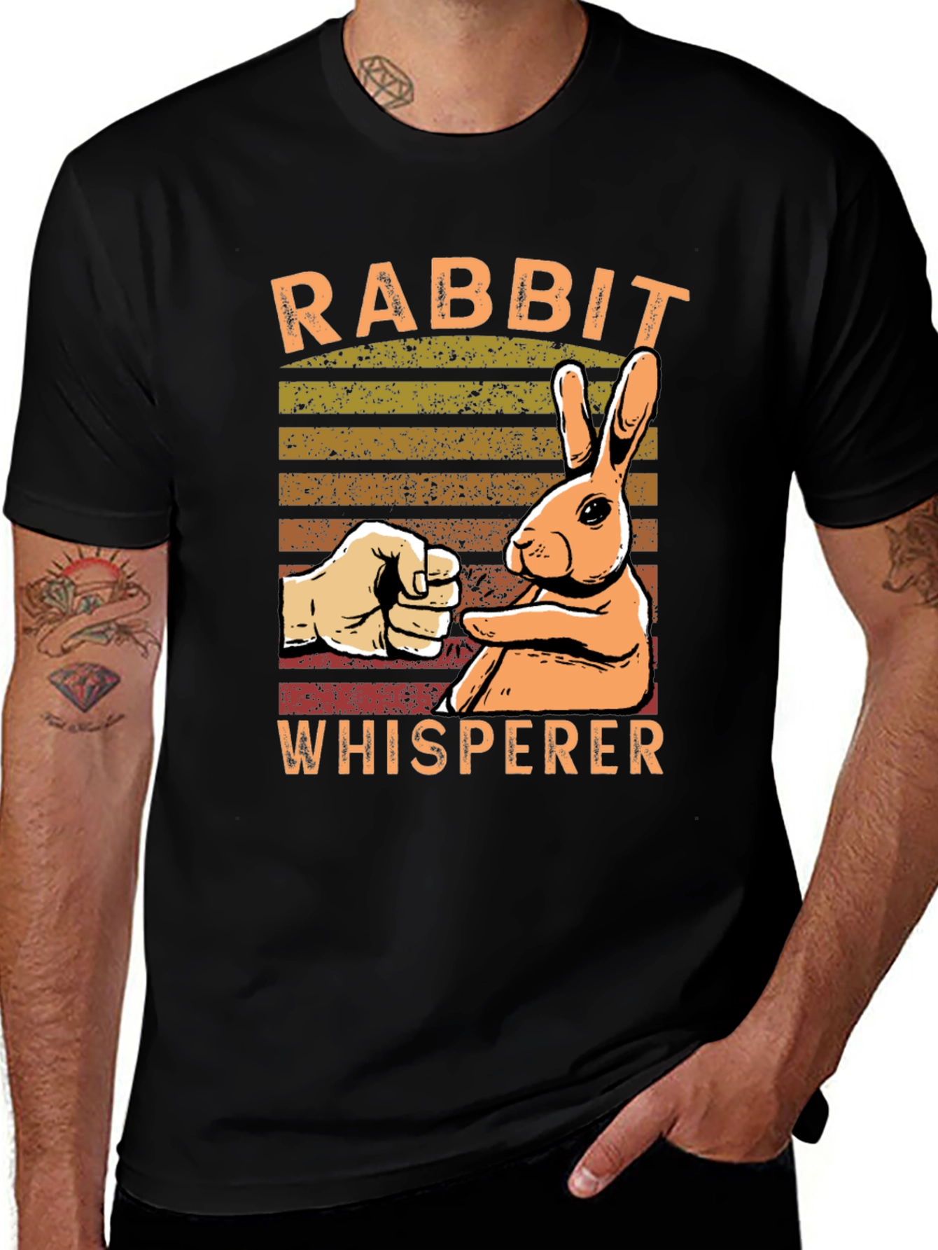 Variant 20 of Rabbit Whisperer Graphic T-Shirt - Unisex Cotton Tee