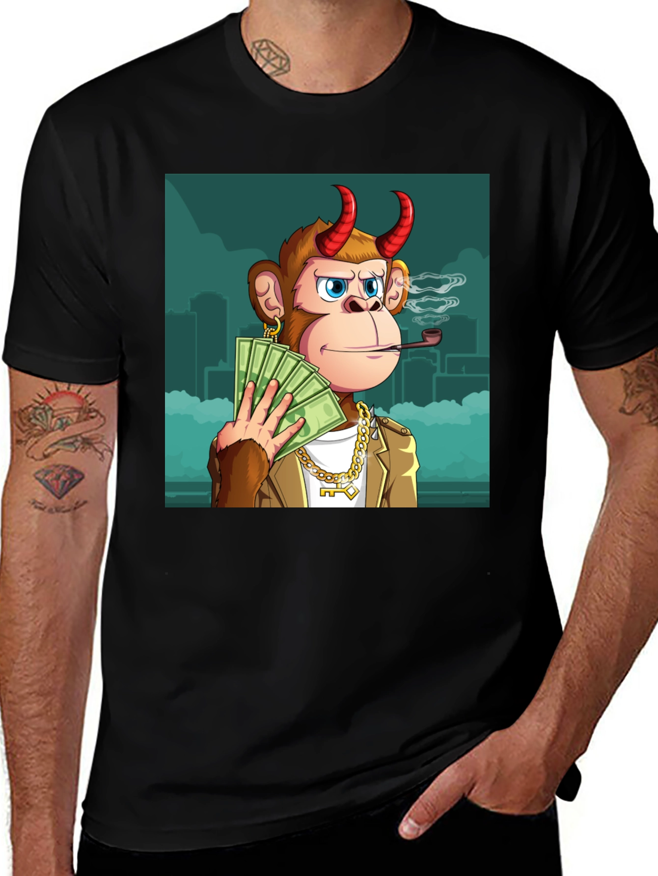Variant 4 of Devil Ape NFT T-Shirt: Bold Graphic Tee