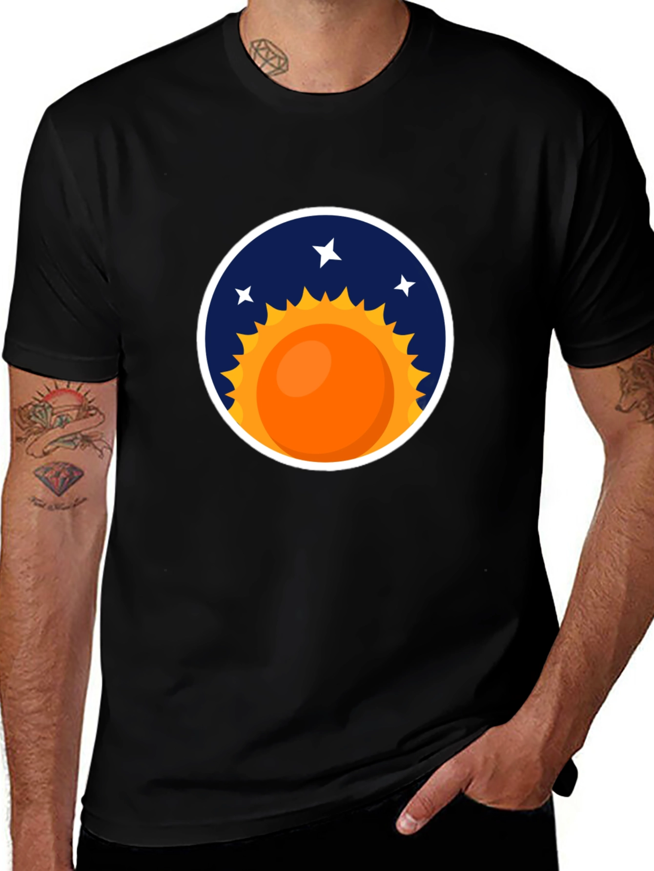 Variant 11 of Cosmic Sun Graphic Tee - Stylish Comfort