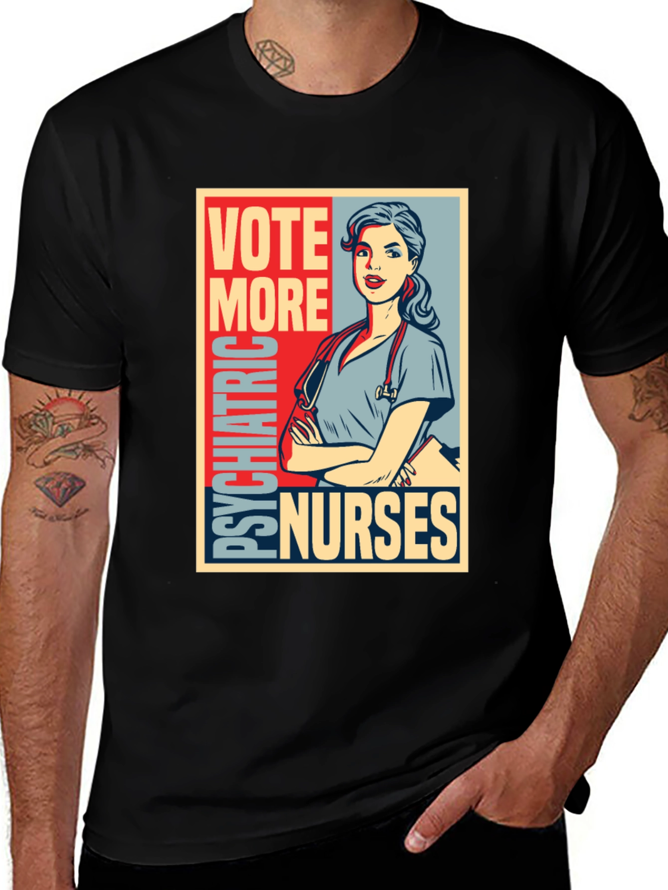 Variant 20 of Vote More Psychiatric Nurses T-Shirt
