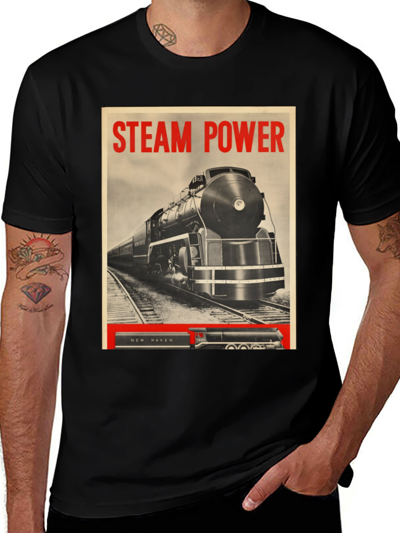 Variant 28 of Steam Power Train Graphic Tee