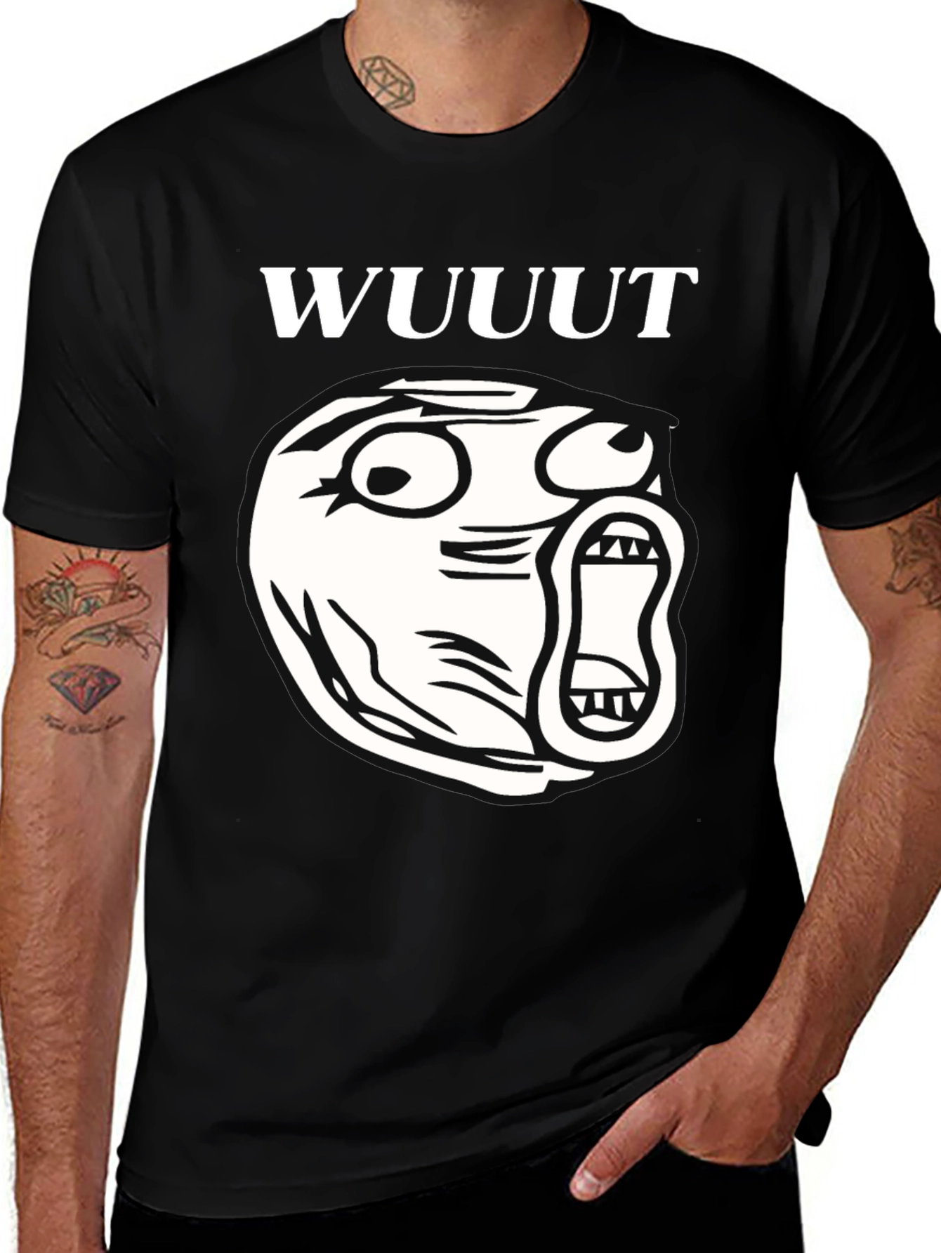 Variant 30 of WUUUT Meme Black Graphic Tee