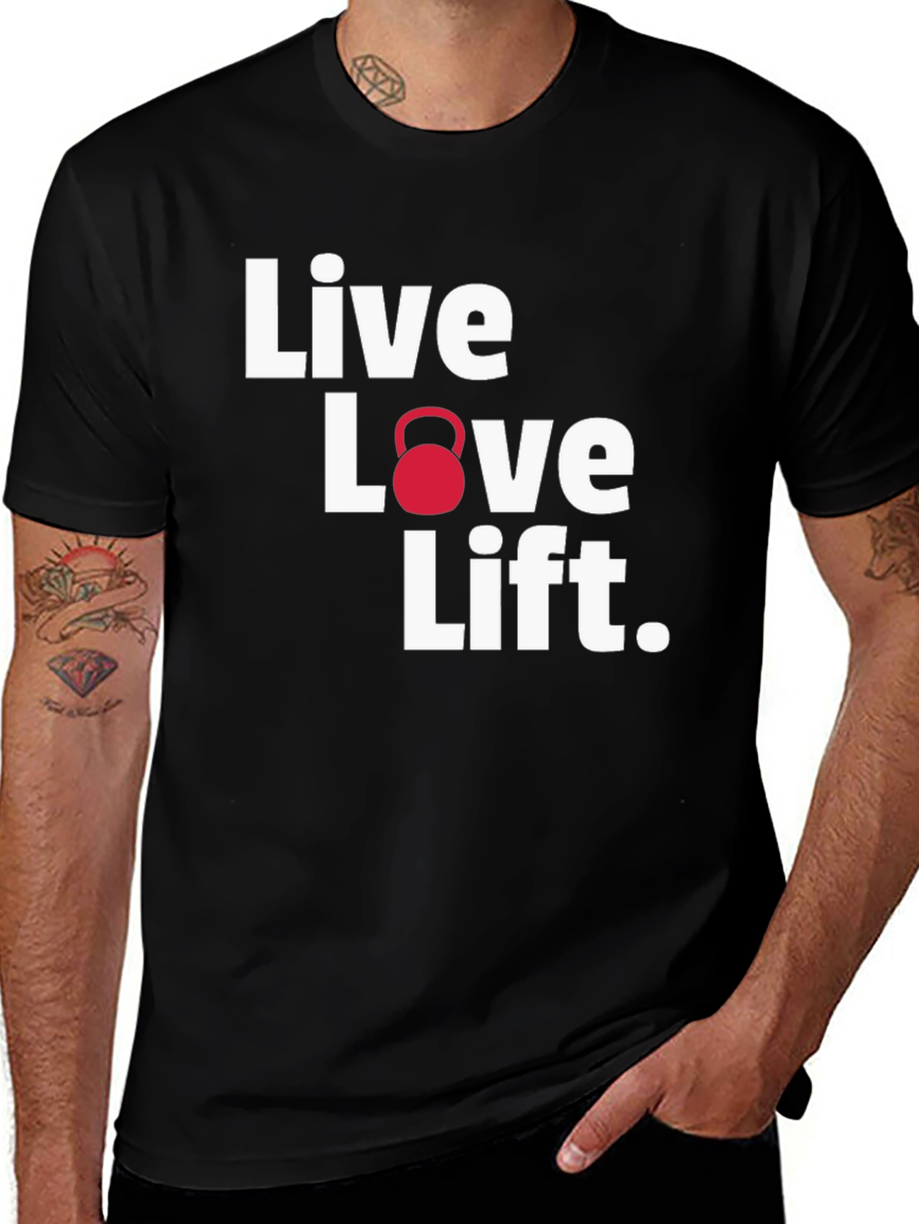 Variant 10 of Live Love Lift Gym Workout T-Shirt