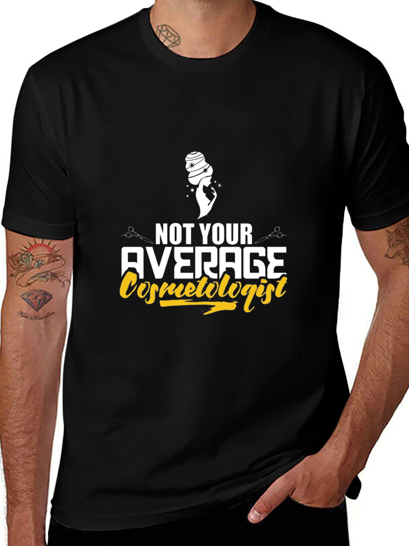 Black Not Your Average Cosmetologist T-Shirt - Unisex main image