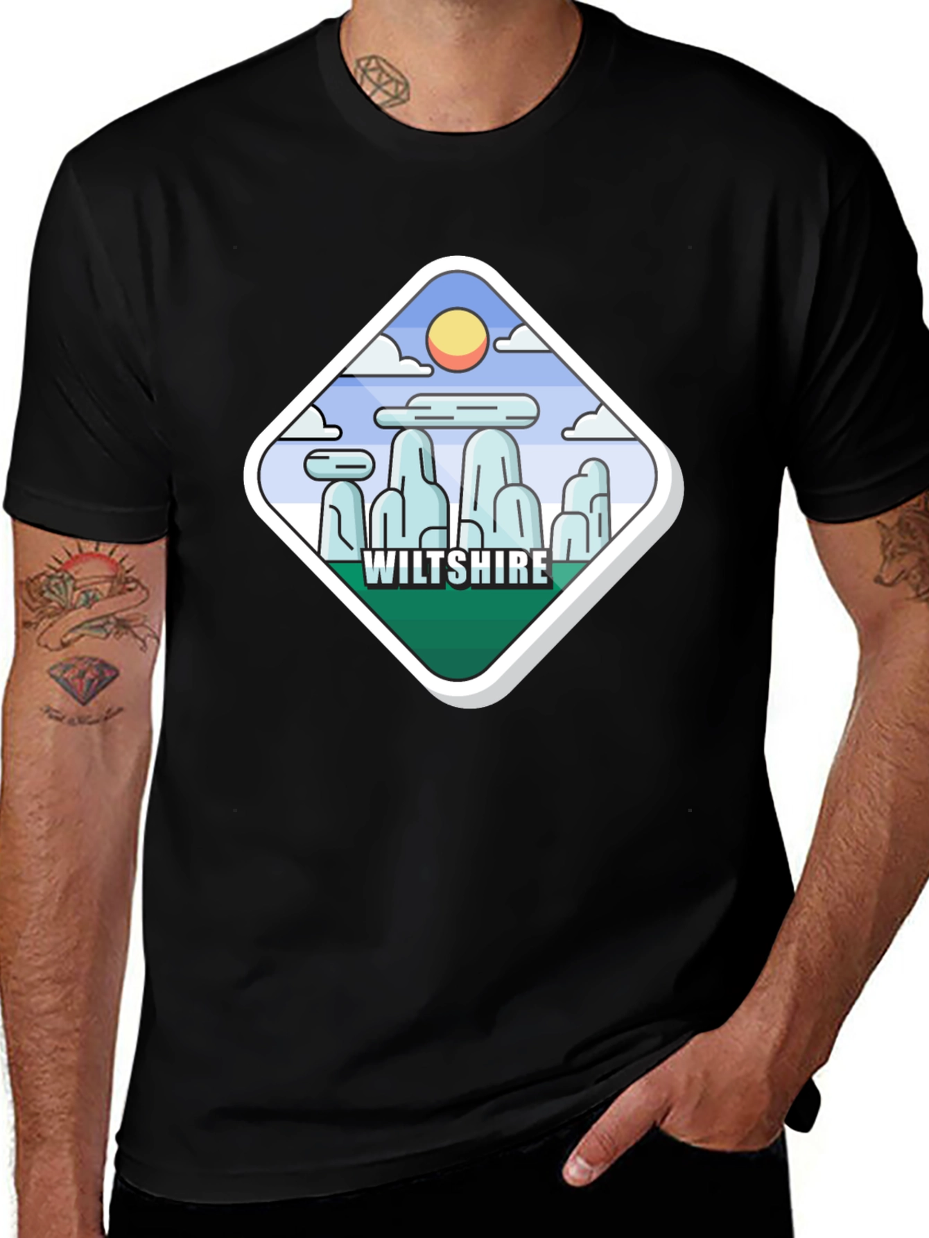 Wiltshire Landmark Graphic T-Shirt