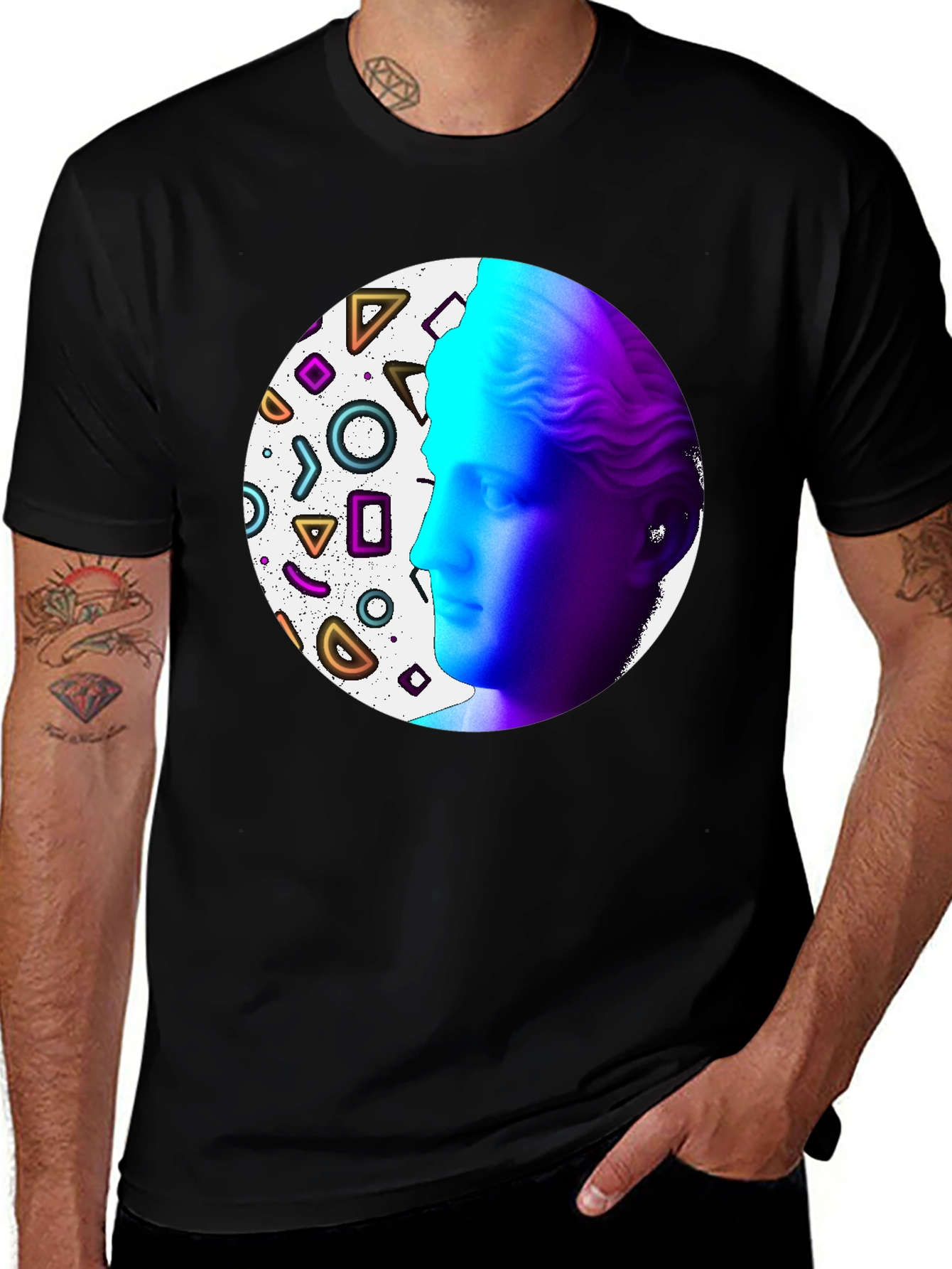 Variant 6 of Geometric Venus Graphic Tee - Modern Art Shirt