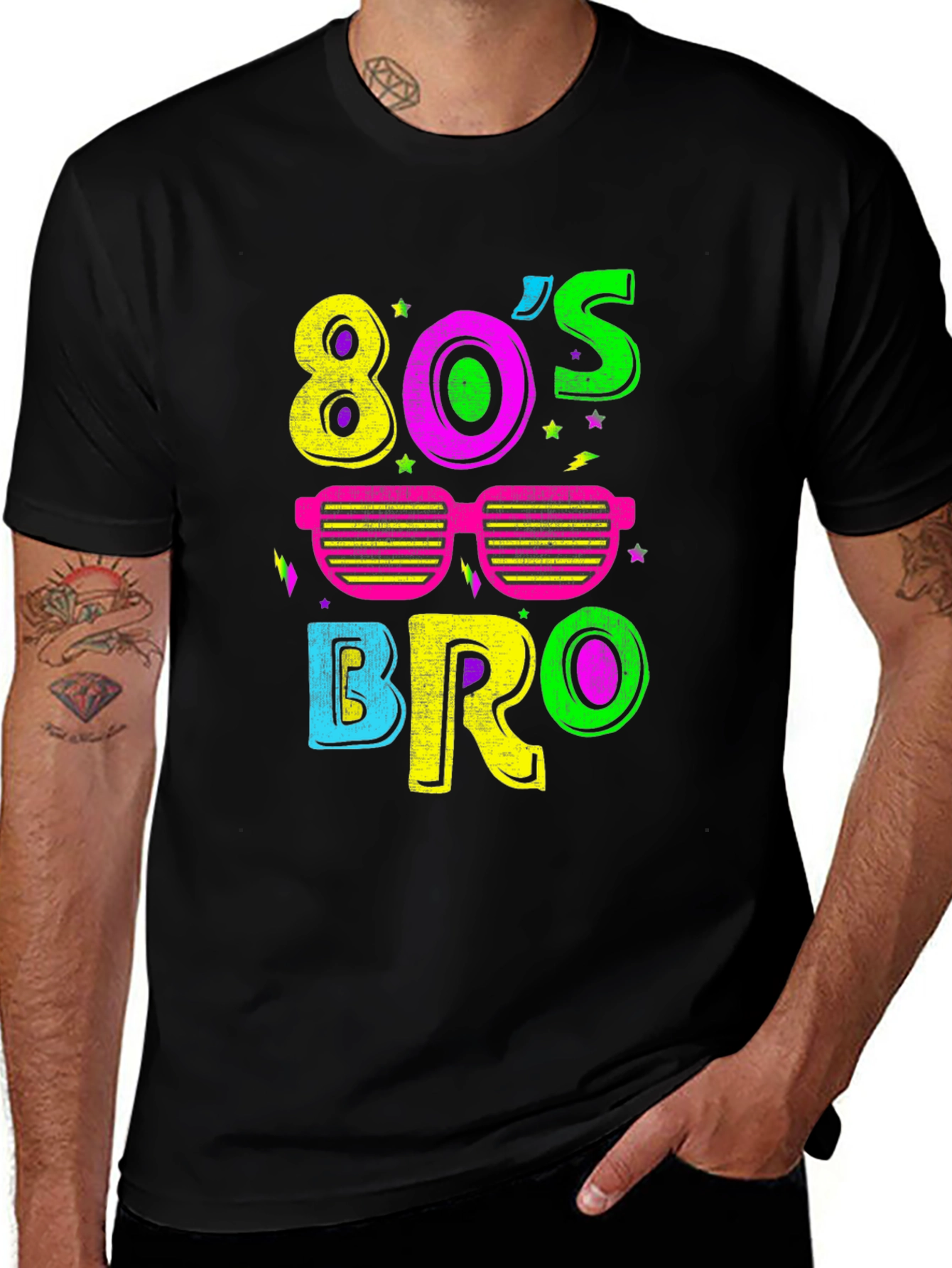 Variant 21 of 80's Bro Neon Graphic Tee
