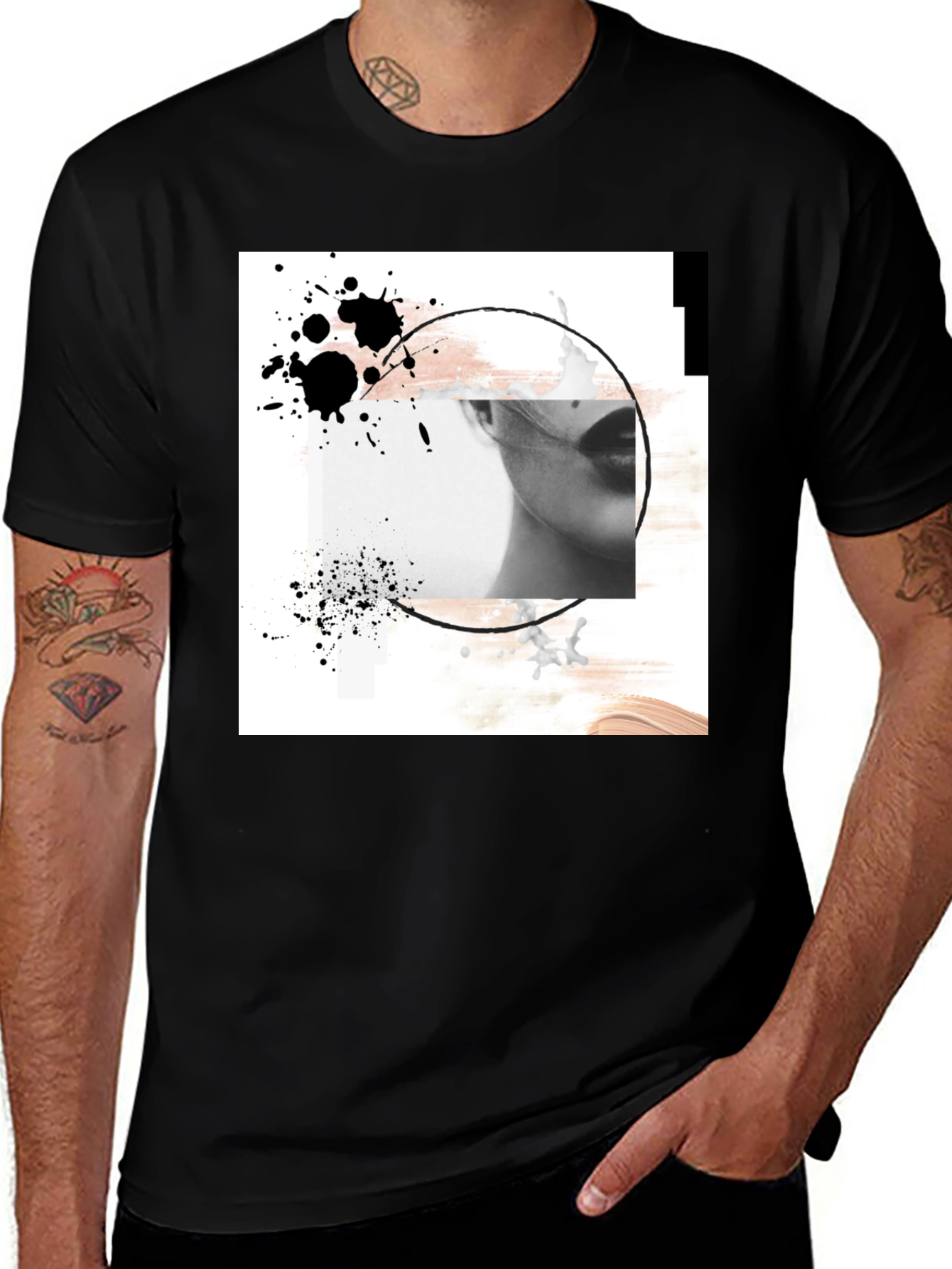 Variant 17 of Abstract Art Black T-Shirt