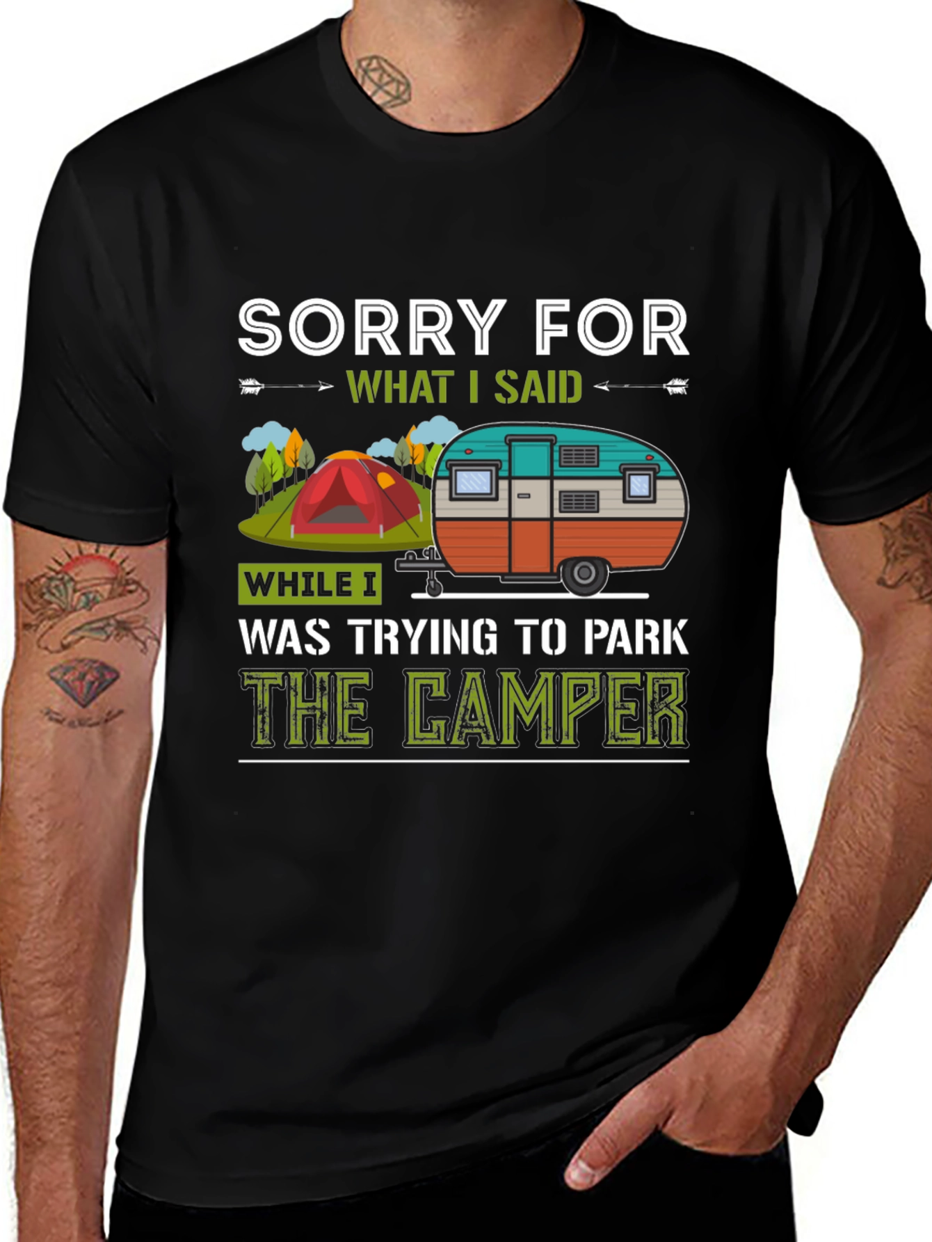 Variant 19 of Camper Apology Novelty Graphic T-Shirt