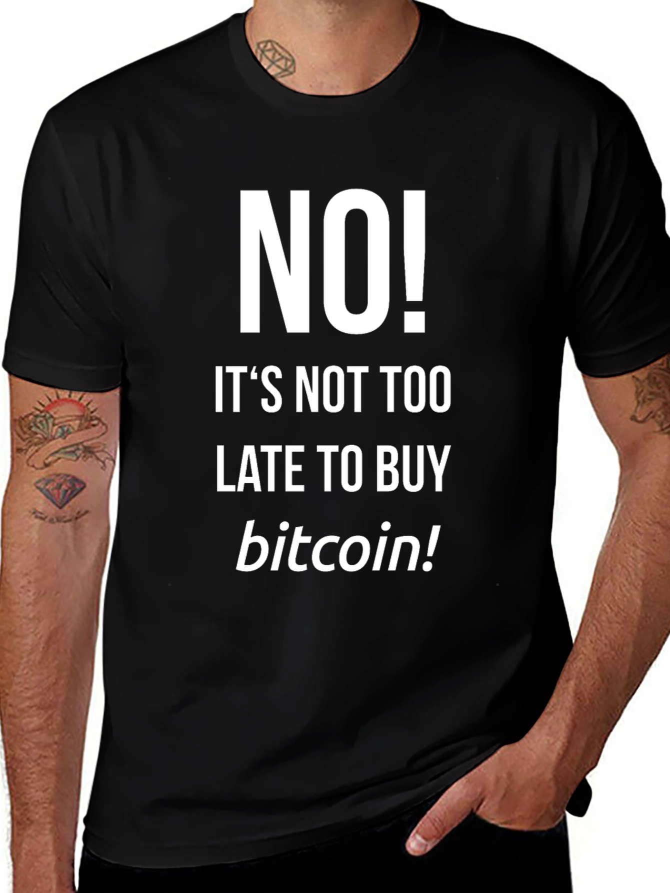 Variant 22 of Bitcoin T-Shirt - NO! It's Not Too Late - Crypto Tee