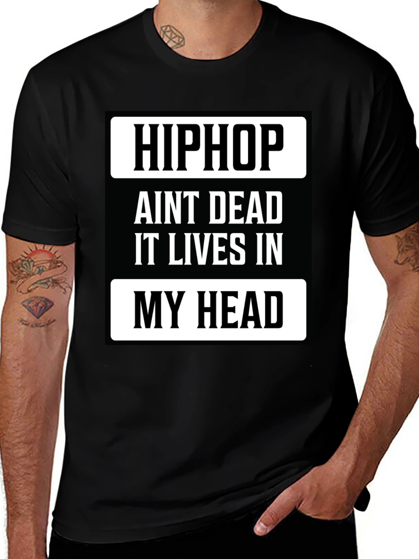 Variant 6 of Hip Hop Lives T-Shirt - Black Tee