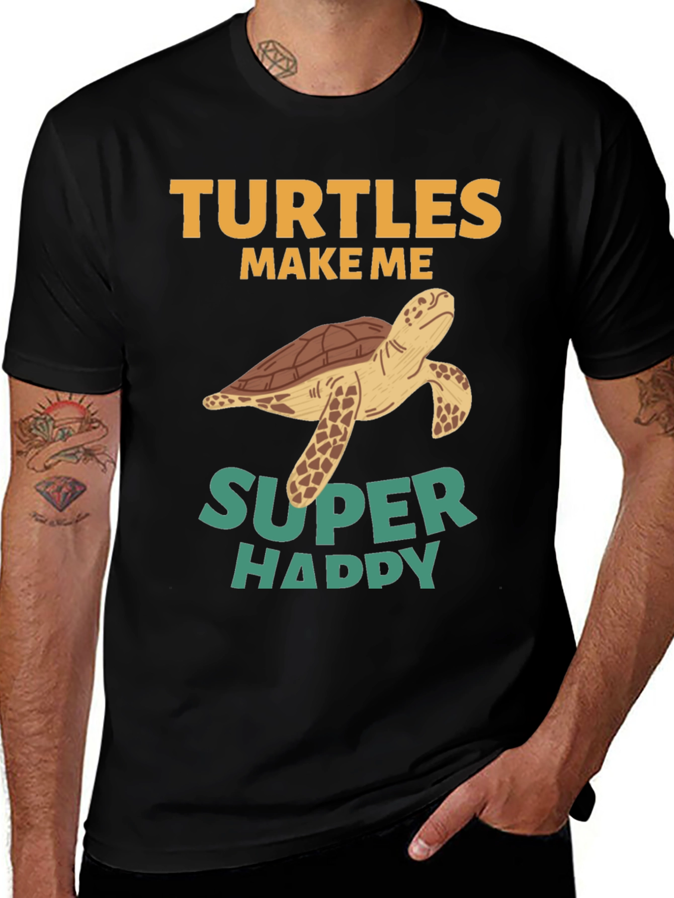 Turtles Make Me Super Happy Graphic Tee