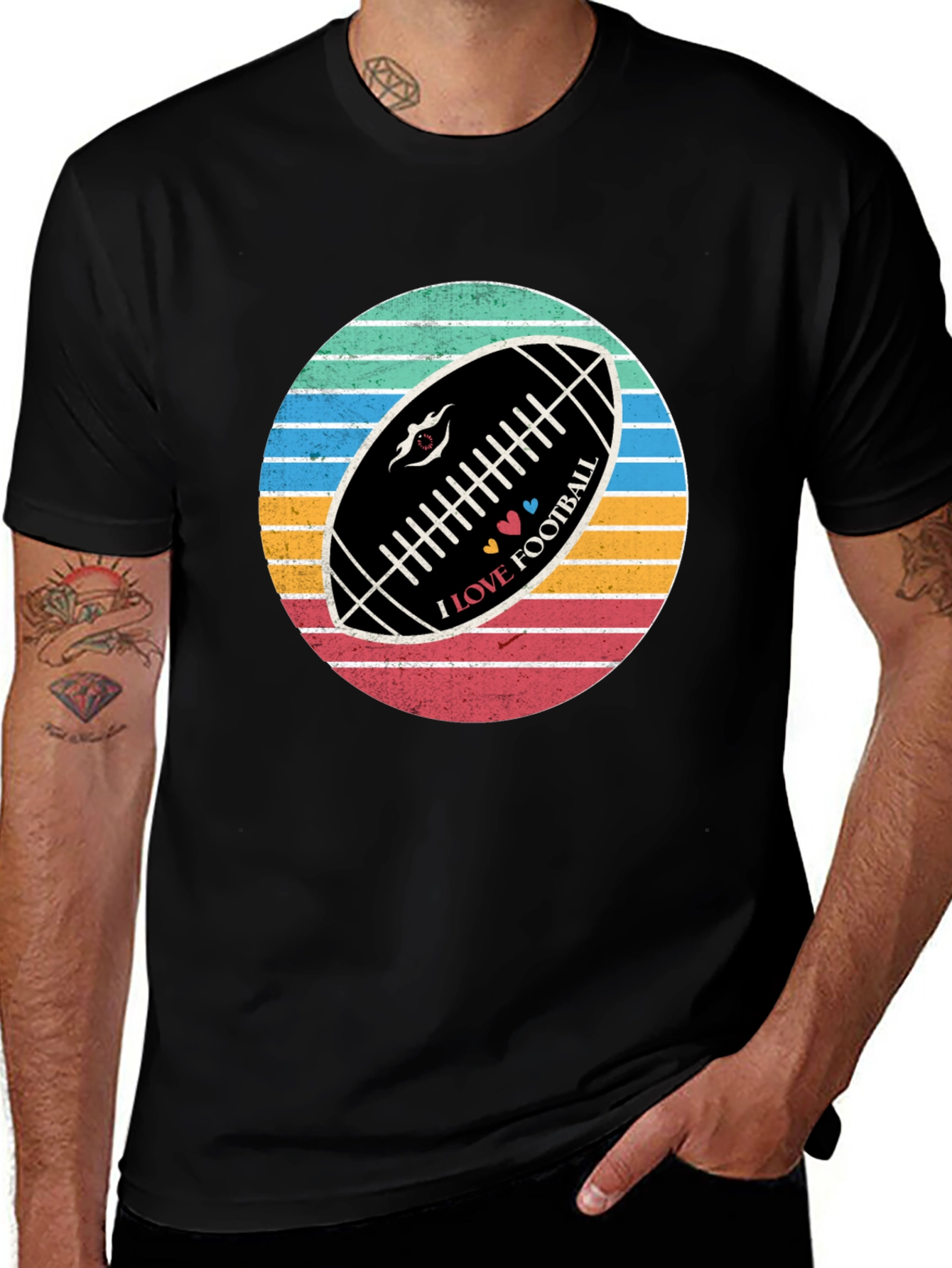 Variant 23 of I Love Football Graphic Tee