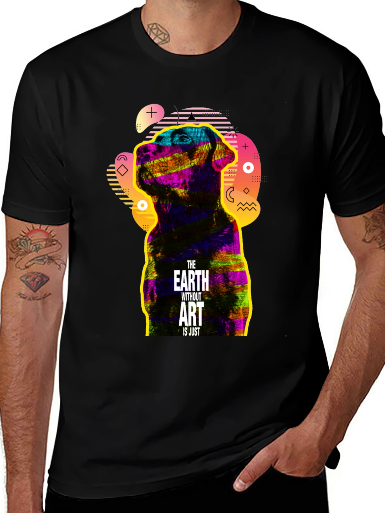 Variant 14 of Dog Art Graphic T-Shirt - Earth Without Art Tee