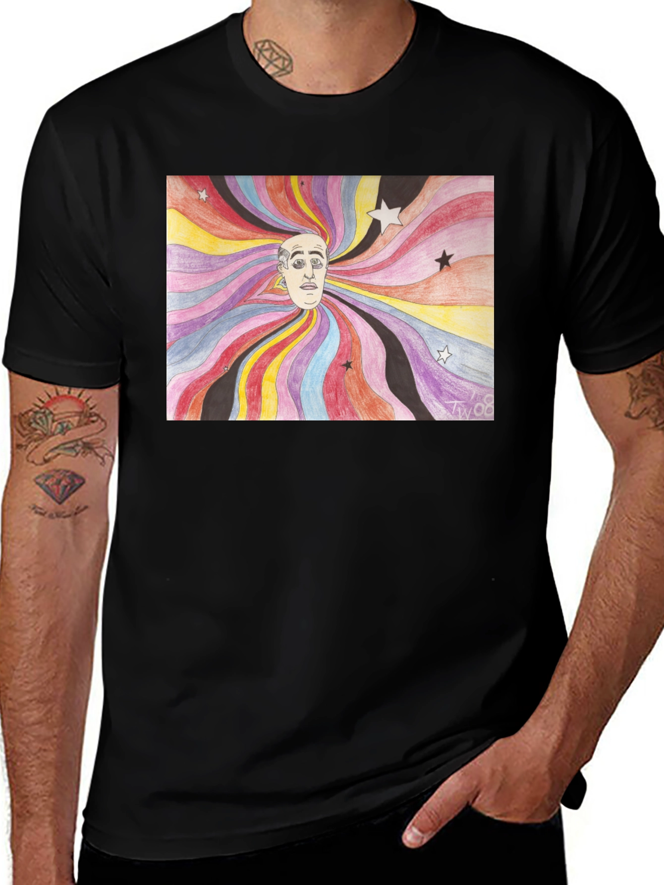 Variant 15 of Psychedelic Mindscape Graphic Tee