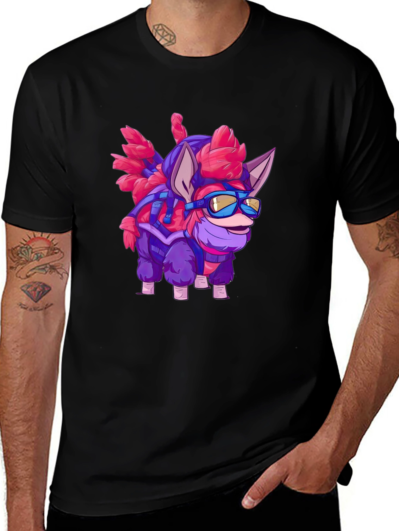 Variant 15 of Cool Cartoon Animal Graphic Tee