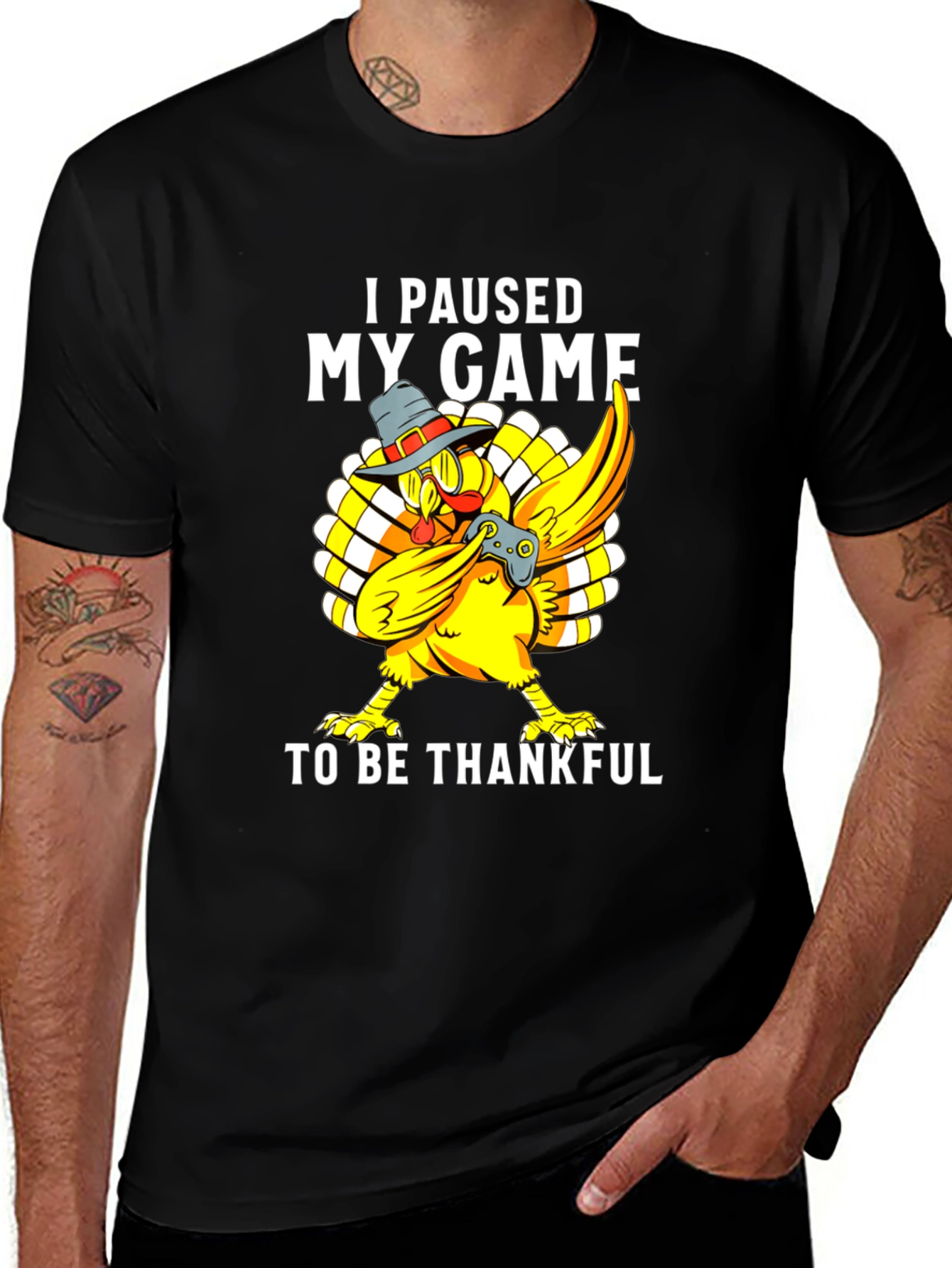 Variant 14 of Gamer Thanksgiving Turkey Graphic Tee