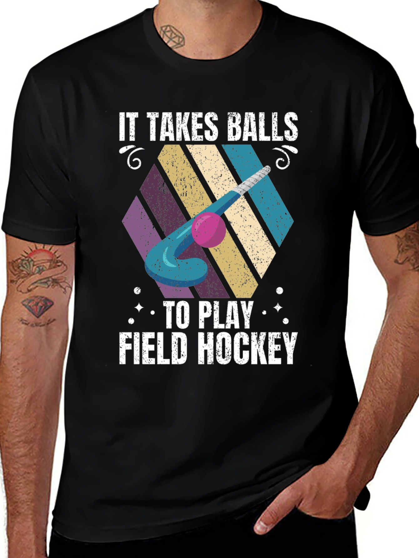 Variant 6 of Field Hockey T-Shirt - It Takes Balls to Play
