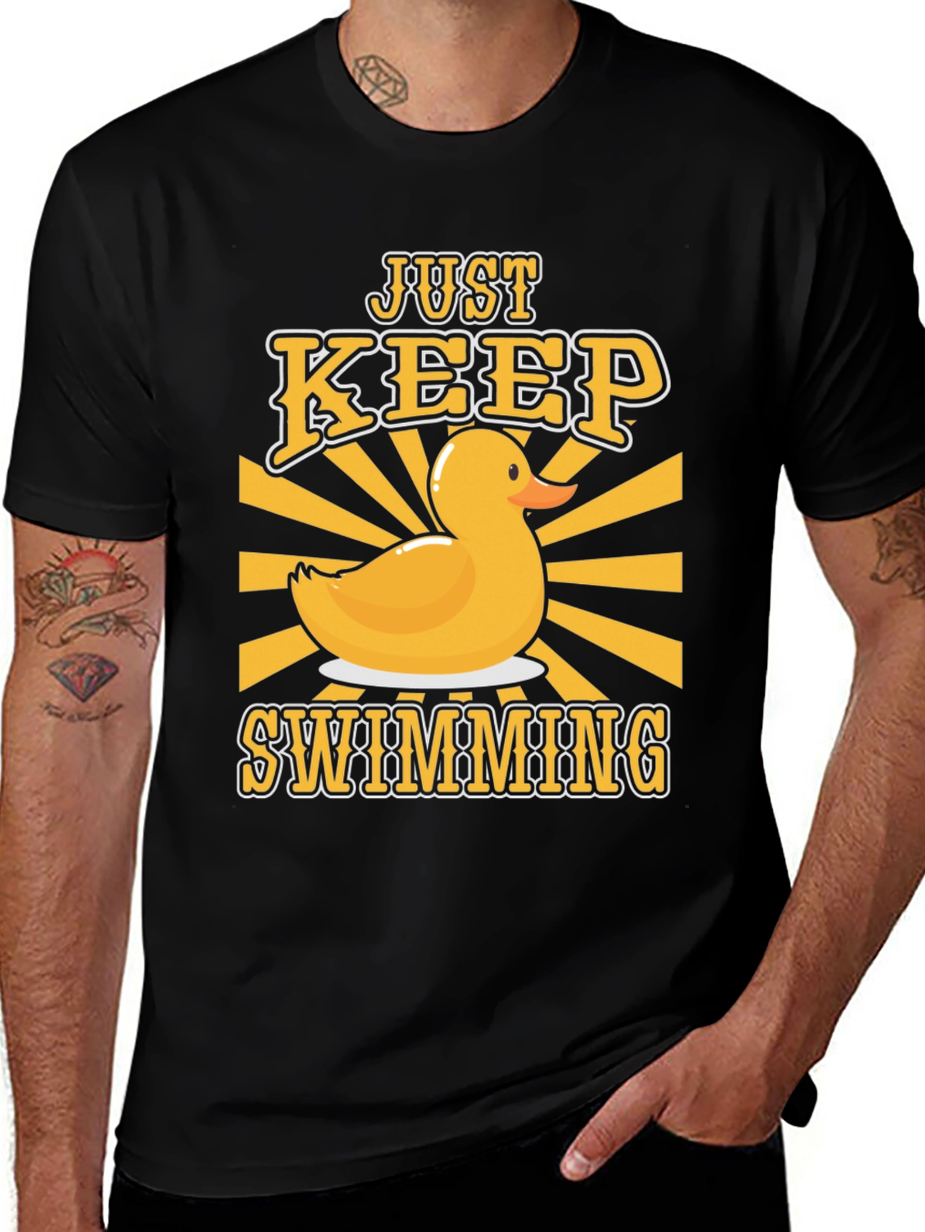 Variant 23 of Just Keep Swimming Duck T-Shirt