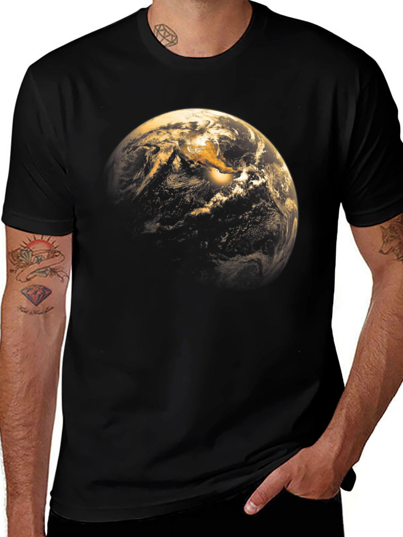 Earth Graphic T-Shirt - Black Unisex Tee
