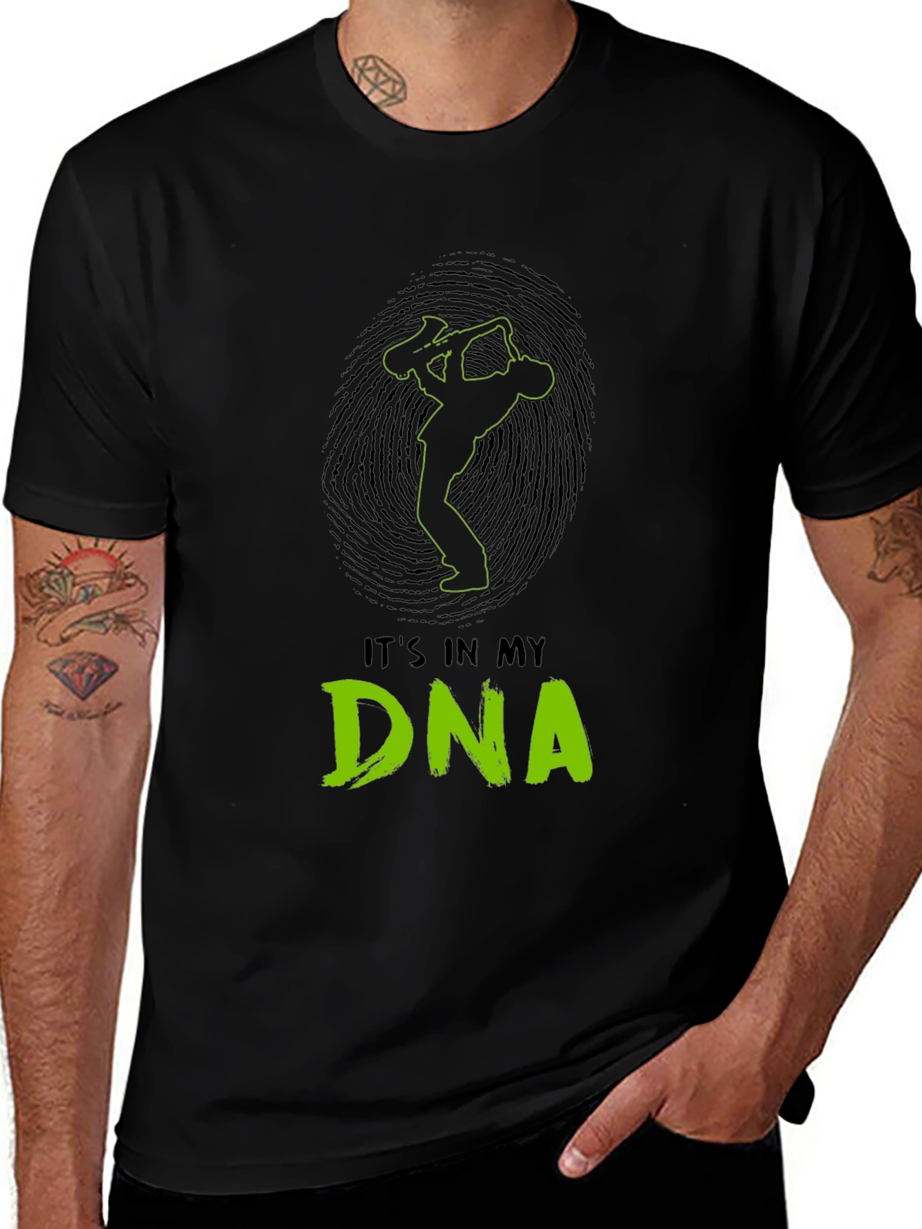Variant 25 of Jazz DNA Graphic T-Shirt - Music Lover Tee