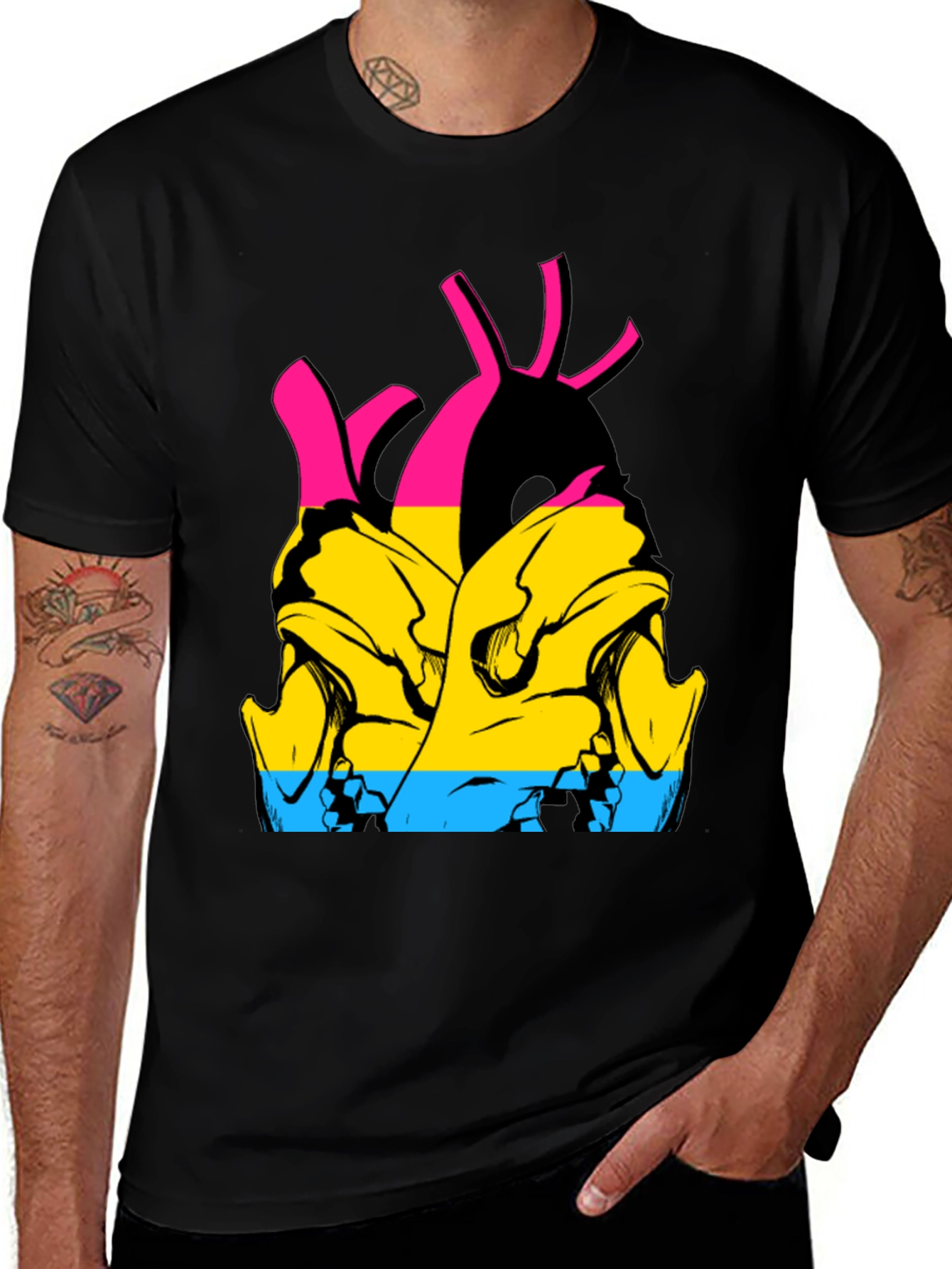 Pansexual Pride Anatomical Heart T-Shirt